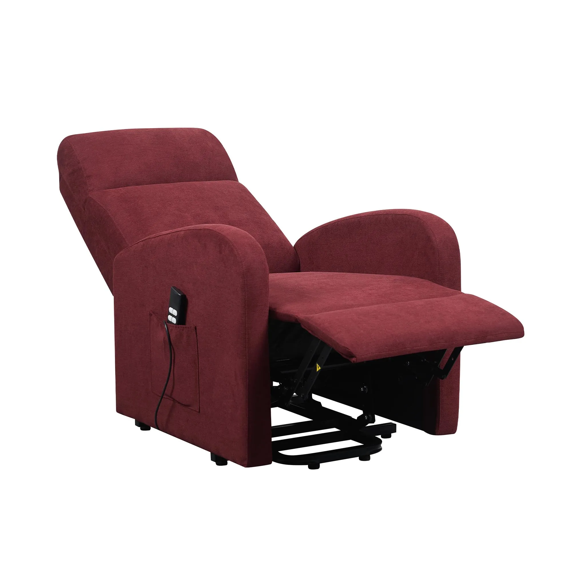 Poltrone Italia Poltrona Alzapersona Relax Reclinazione Elettrica Tessuto Bordeaux - immagine 3