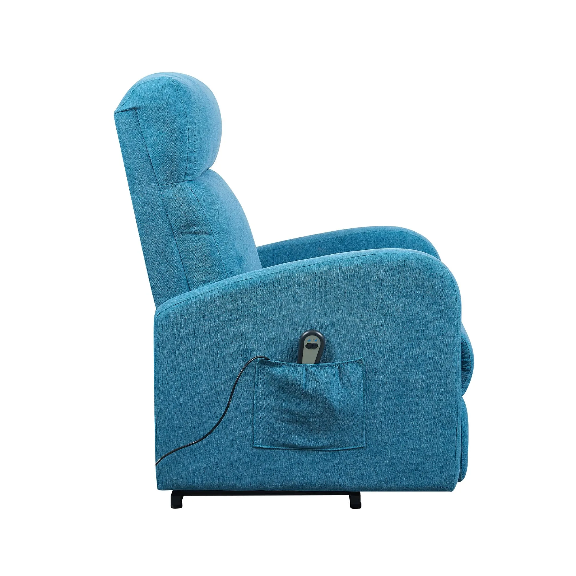 Poltrone Italia Poltrona Alzapersona Relax Reclinazione Elettrica Tessuto Turchese Chanel1_Turk - immagine 7