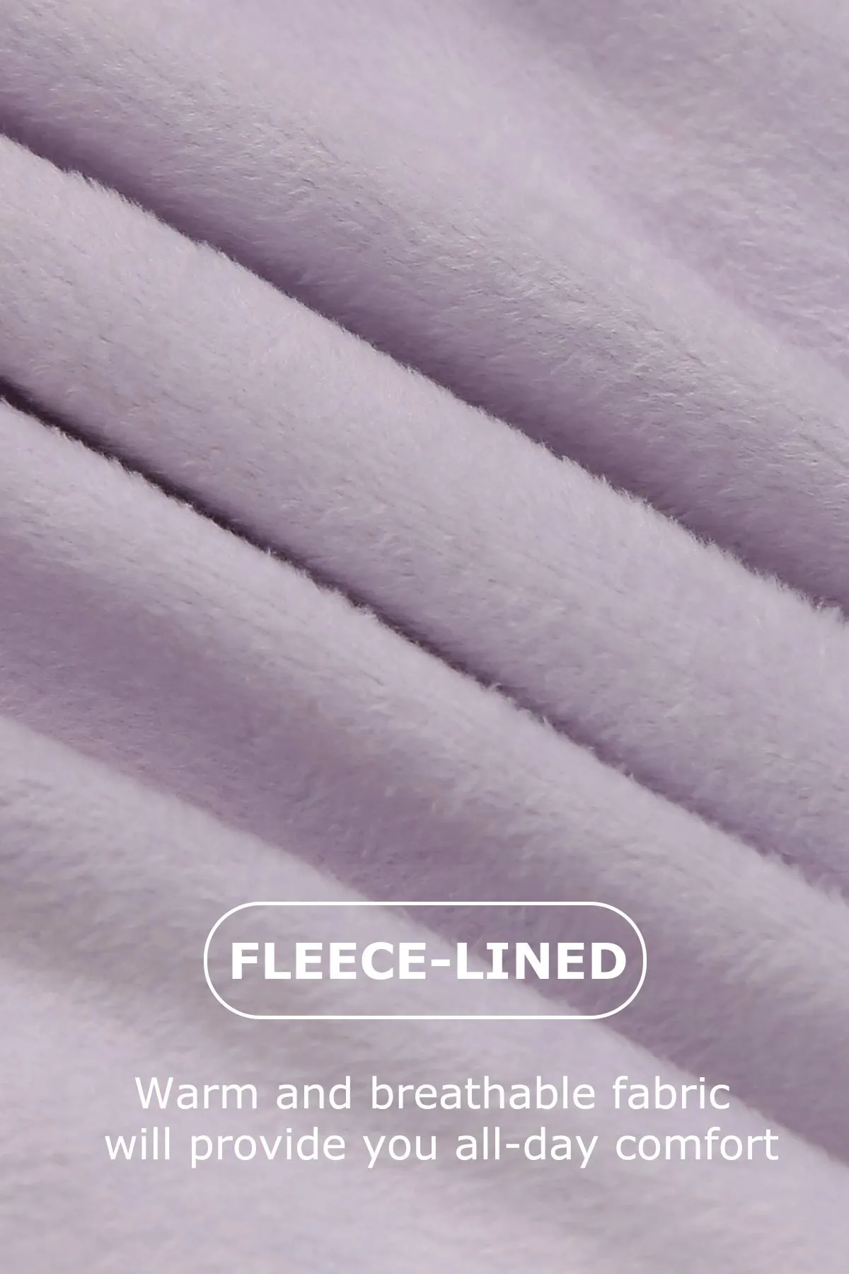 Smallshow Abbigliamento da Allattamento Invernale a Manica Lunga da Donna, M, Lavender - immagine 4