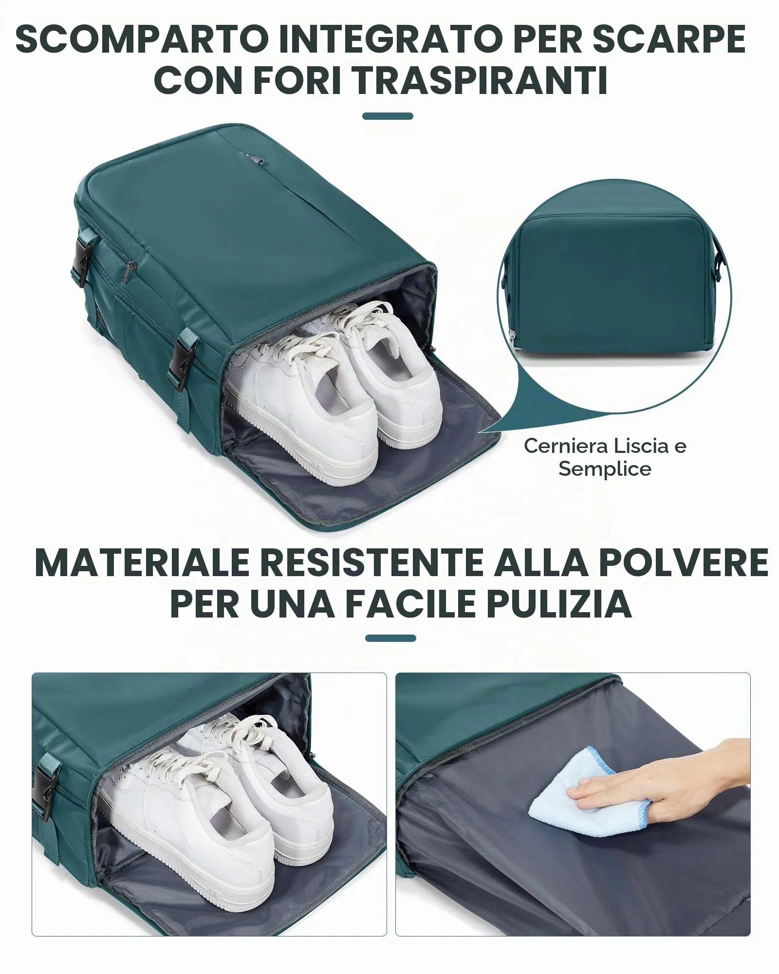 BJLFS Zaino da Viaggio Bagaglio a Mano 40x30x20 Ryanair e Wizzair - immagine 5