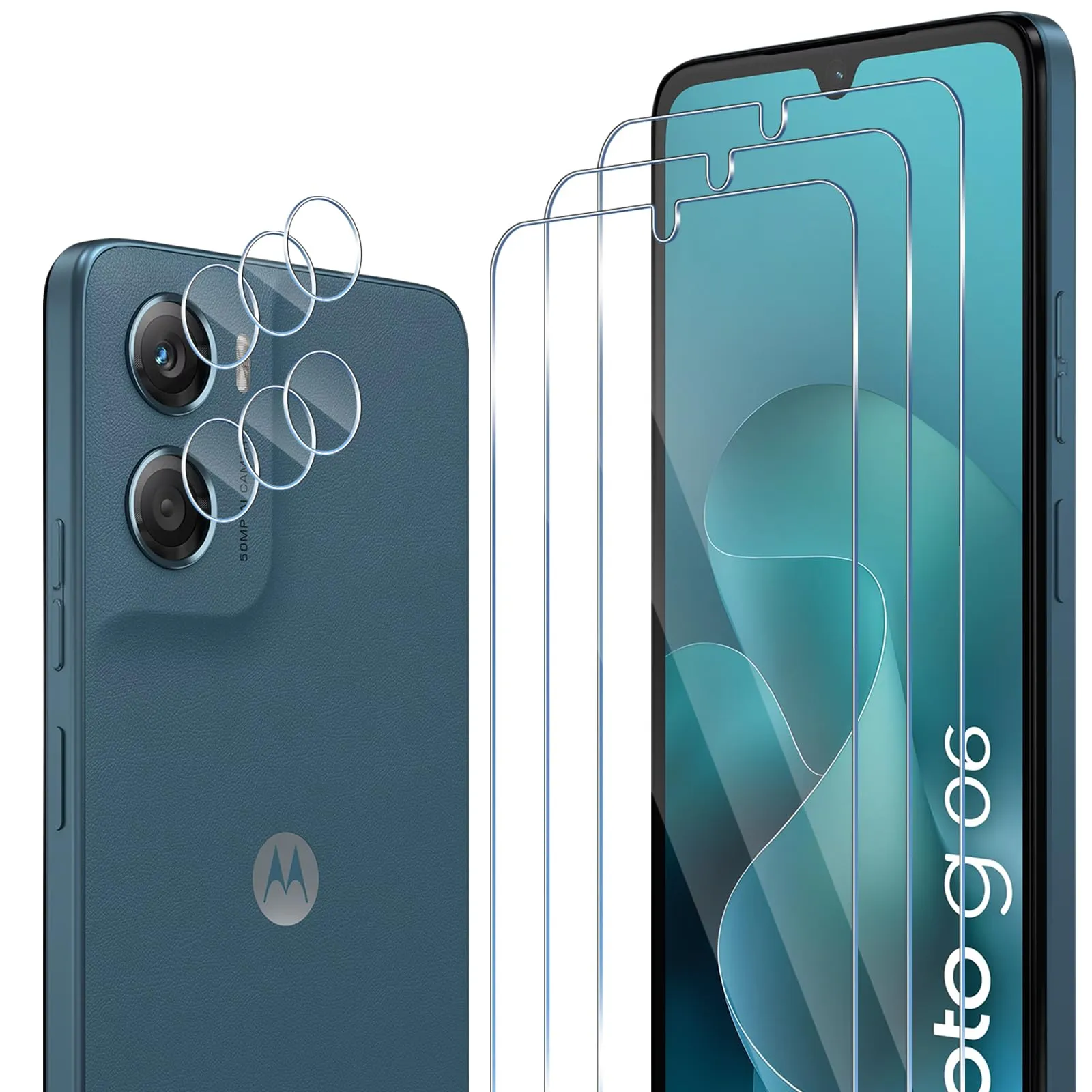 ELYCO Vetro Temperato per Motorola Moto G06/G06 Power, 3+3 Pezzi - immagine 1