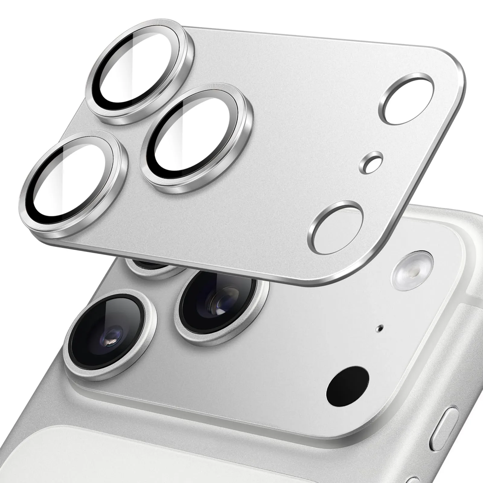 JETech Pellicola Protettiva Fotocamera per iPhone 17 Pro Max, Argento - immagine 1