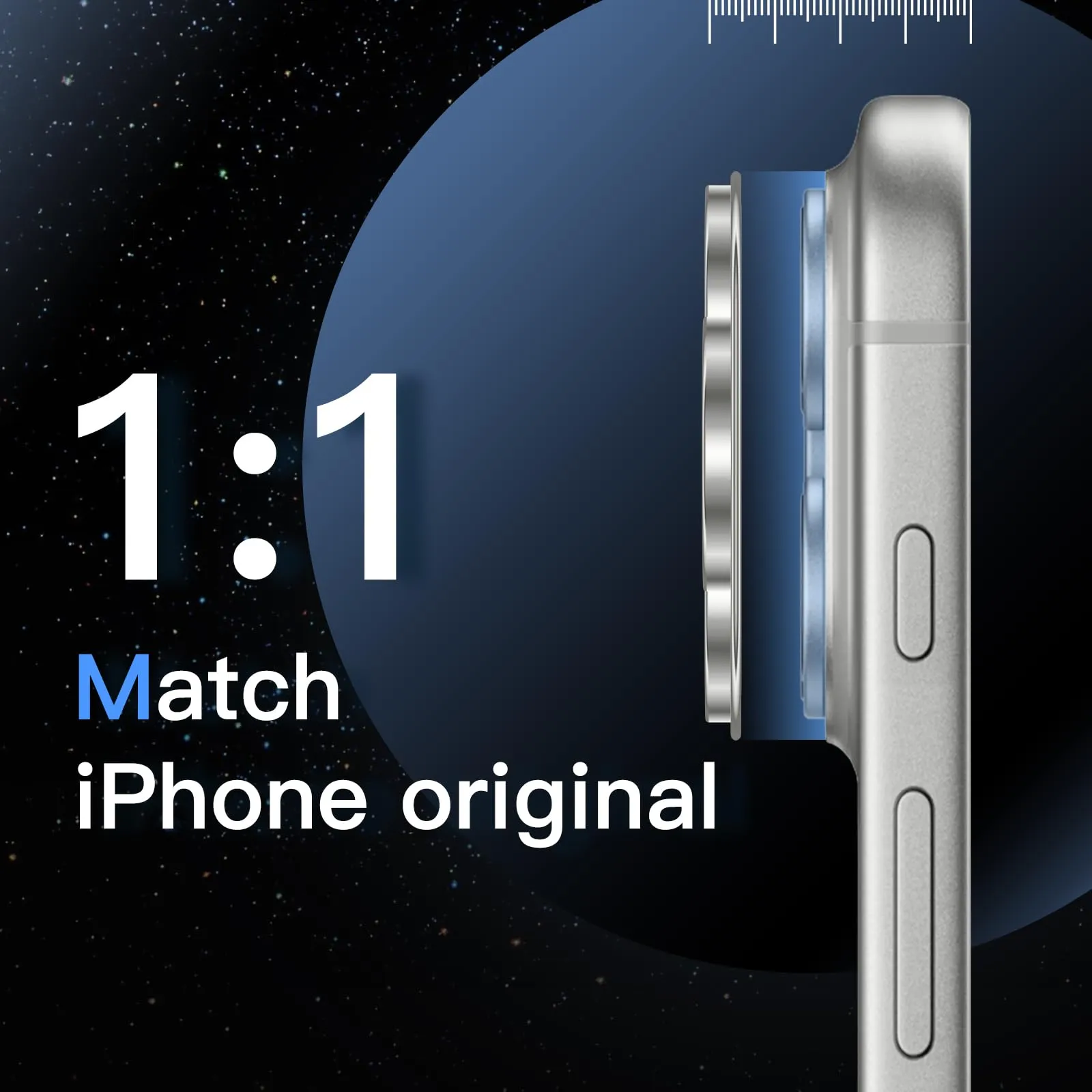 JETech Pellicola Protettiva Fotocamera per iPhone 17 Pro Max, Argento - immagine 5