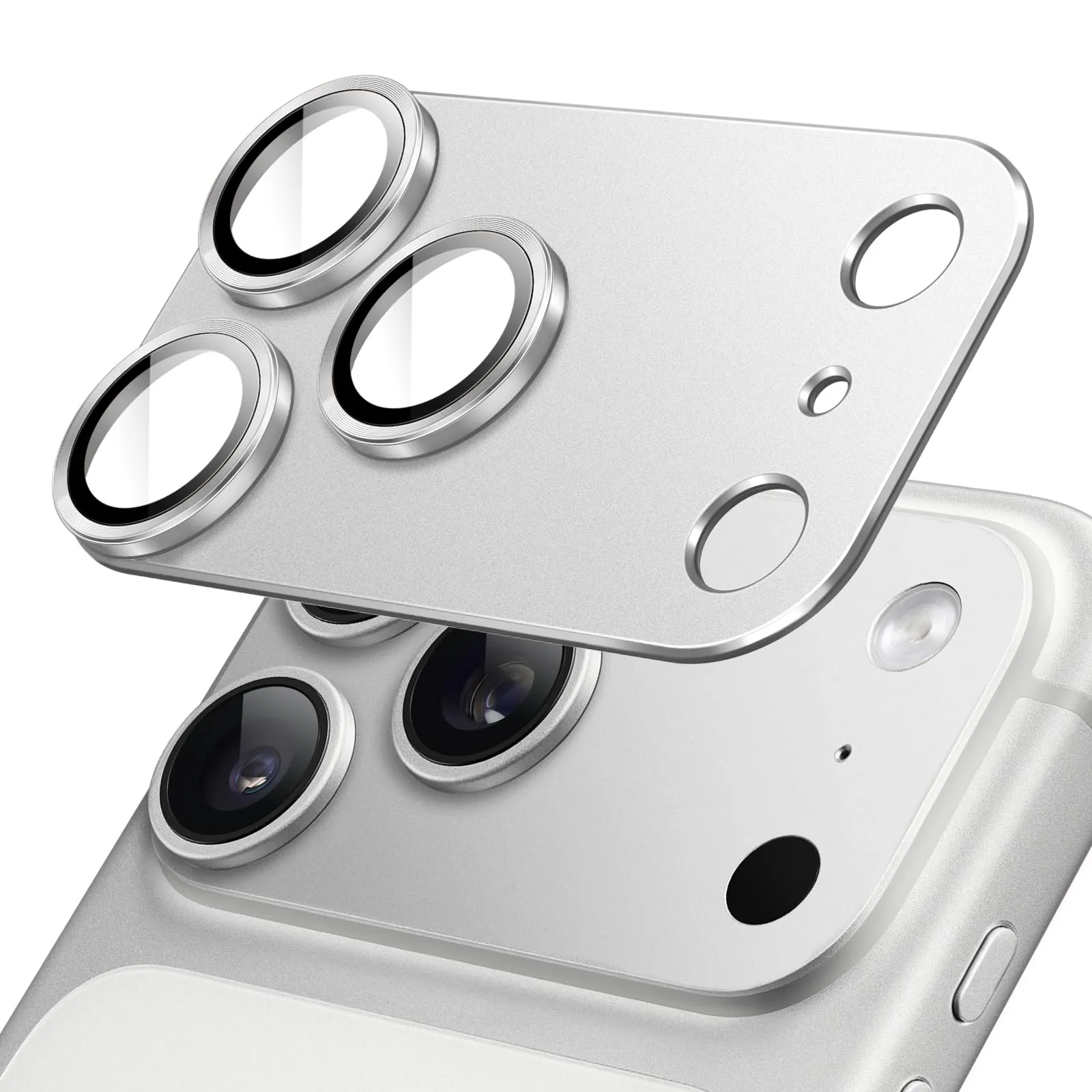 JETech Pellicola Protettiva Fotocamera per iPhone 17 Pro, Argento - immagine 1