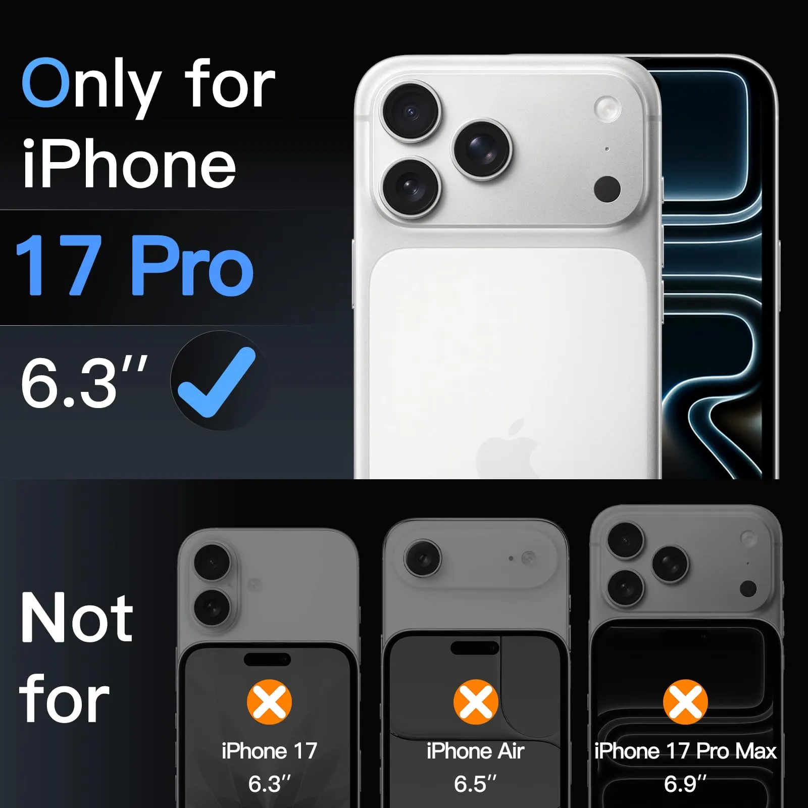 JETech Pellicola Protettiva Fotocamera per iPhone 17 Pro, Argento - immagine 2