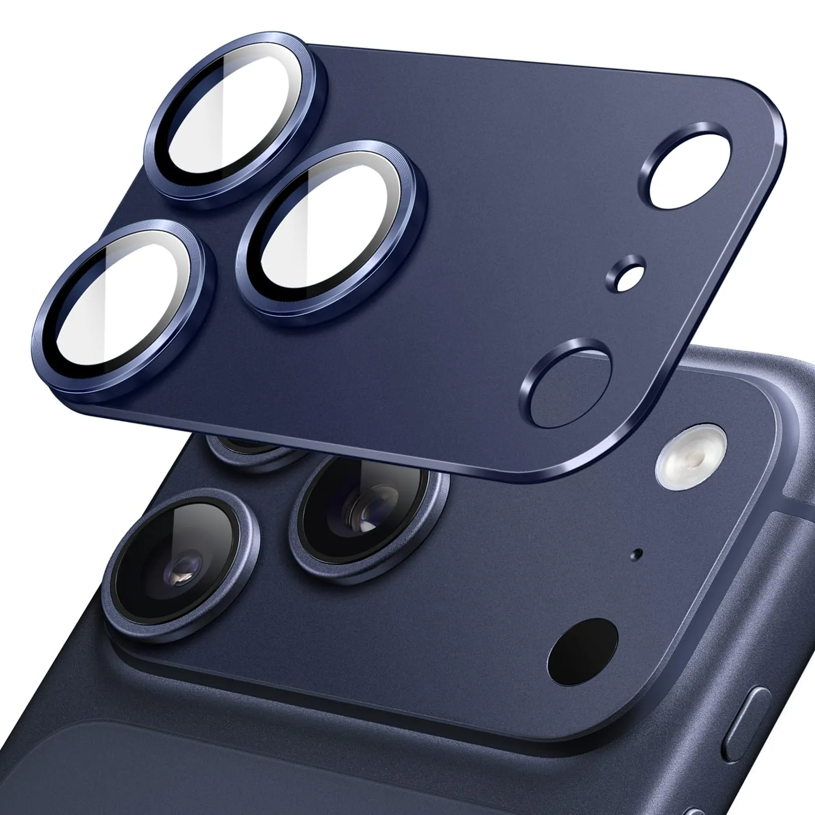 JETech Pellicola Protettiva Fotocamera per iPhone 17 Pro Max, Blu Profondo - immagine 1