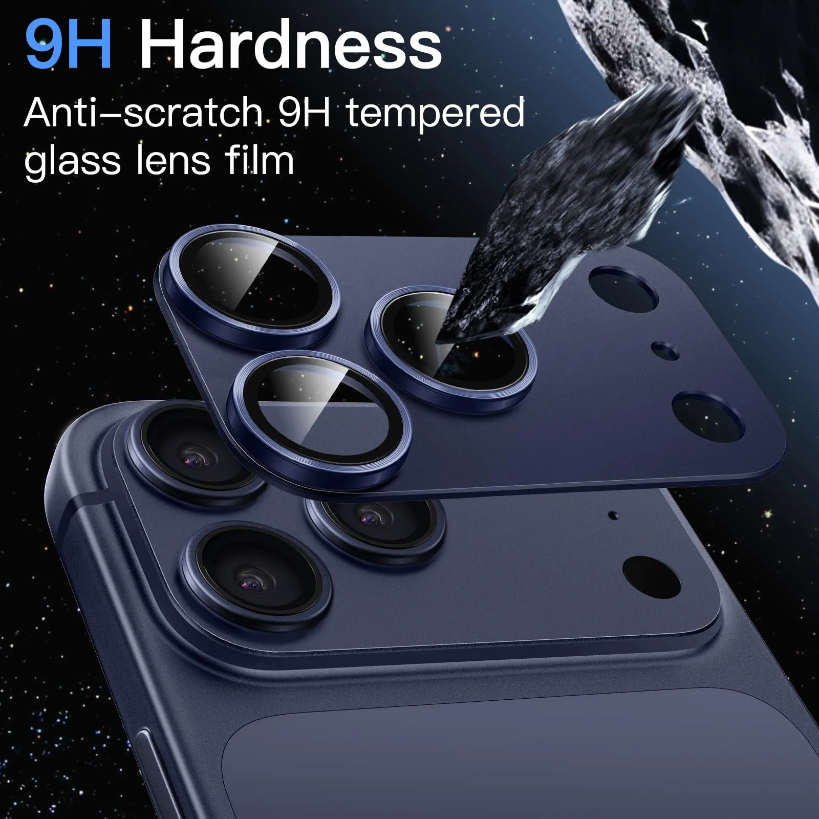 JETech Pellicola Protettiva Fotocamera per iPhone 17 Pro Max, Blu Profondo - immagine 4