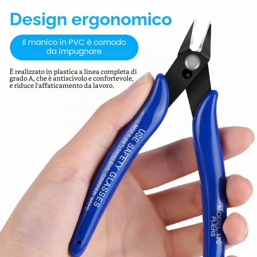 Ainiv Pinza da Taglio Diagonale di Precisione, 4 Pezzi - Blu - immagine 5