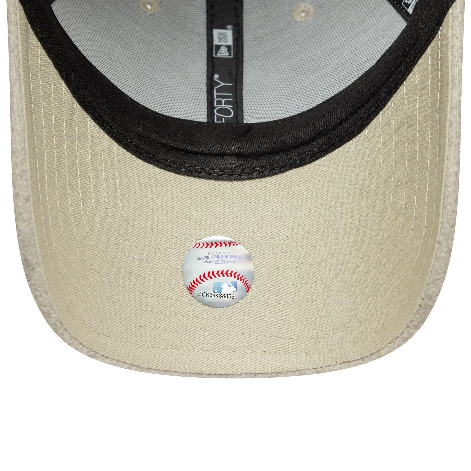 New Era New York Yankees MLB Melton Wool 9Forty Snapback Cap - Beige - immagine 5