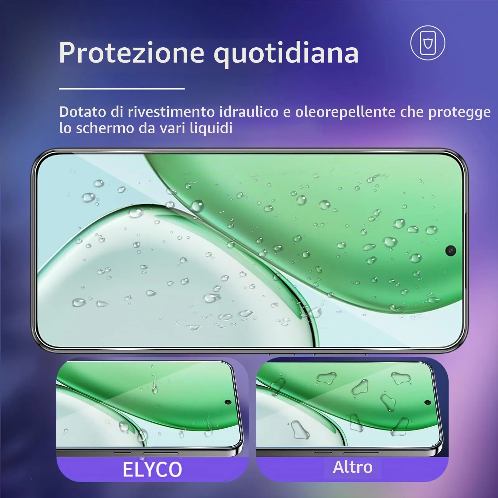 ELYCO Vetro Temperato per Honor Magic 8 Lite, 3+3 Pezzi - immagine 2