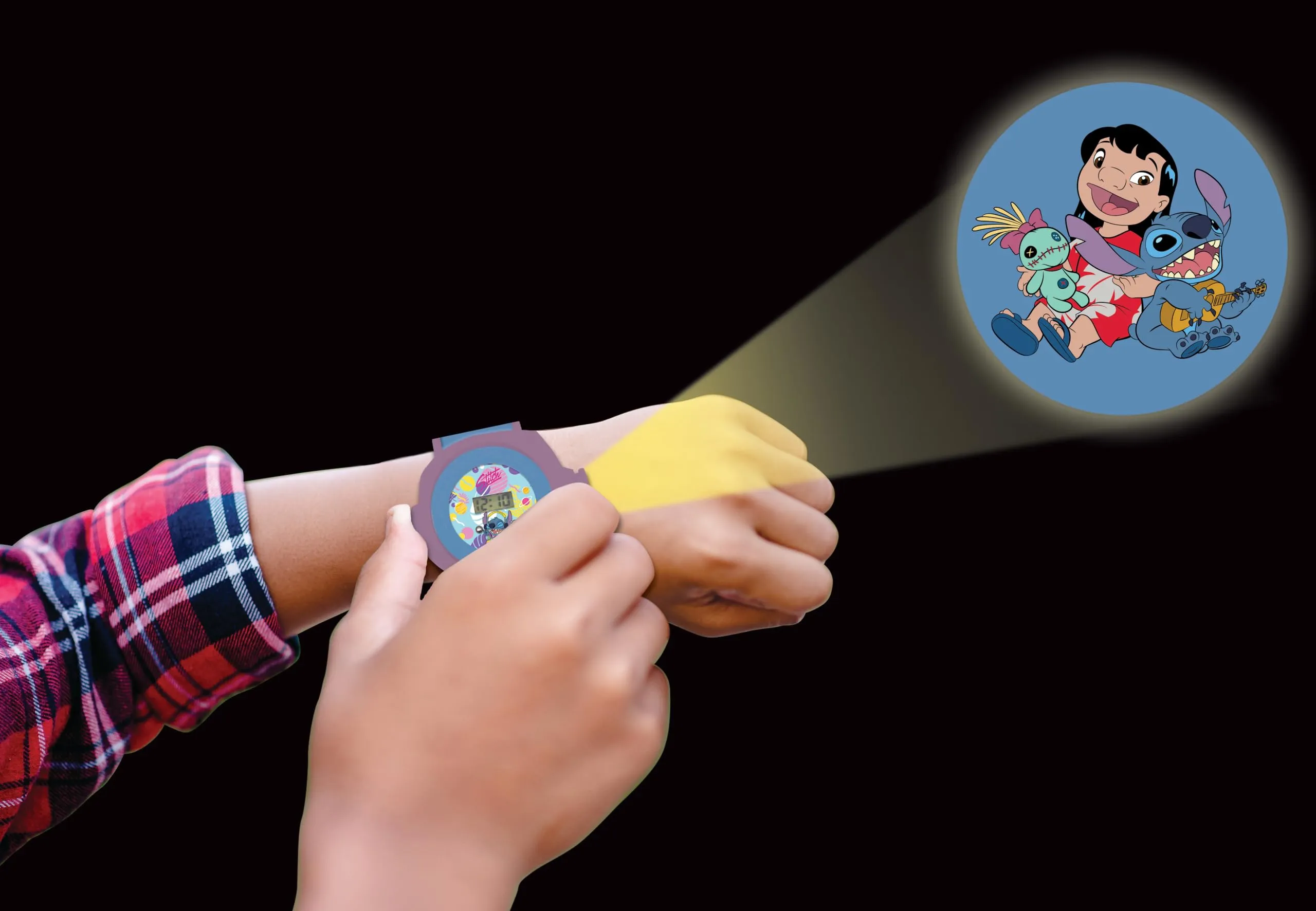 Lexibook Disney Stitch Orologio a proiezione con schermo digitale DMW050DLXB - immagine 4