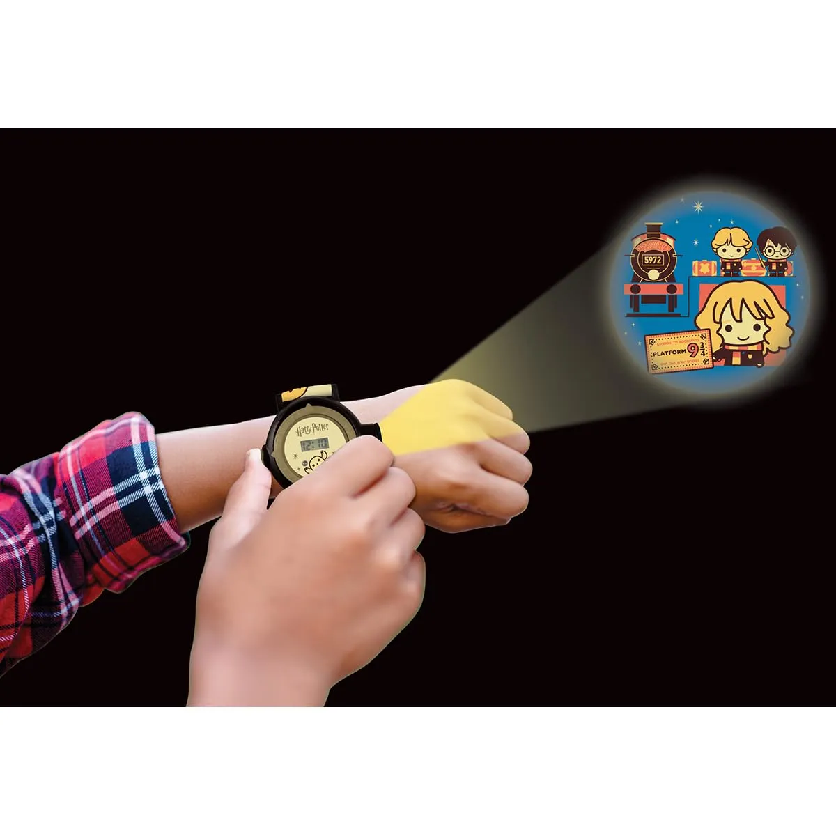 Lexibook Harry Potter Orologio con Proiettore Digitale - 20 Immagini - Nero e Oro - DMW050HPLXB - immagine 3