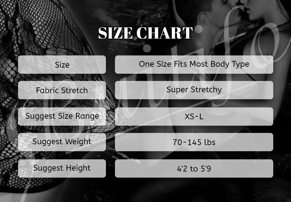 Buitifo Donna Fishnet Bodystocking Pigiama - Rosa Viola JB, Taglia Unica - immagine 5