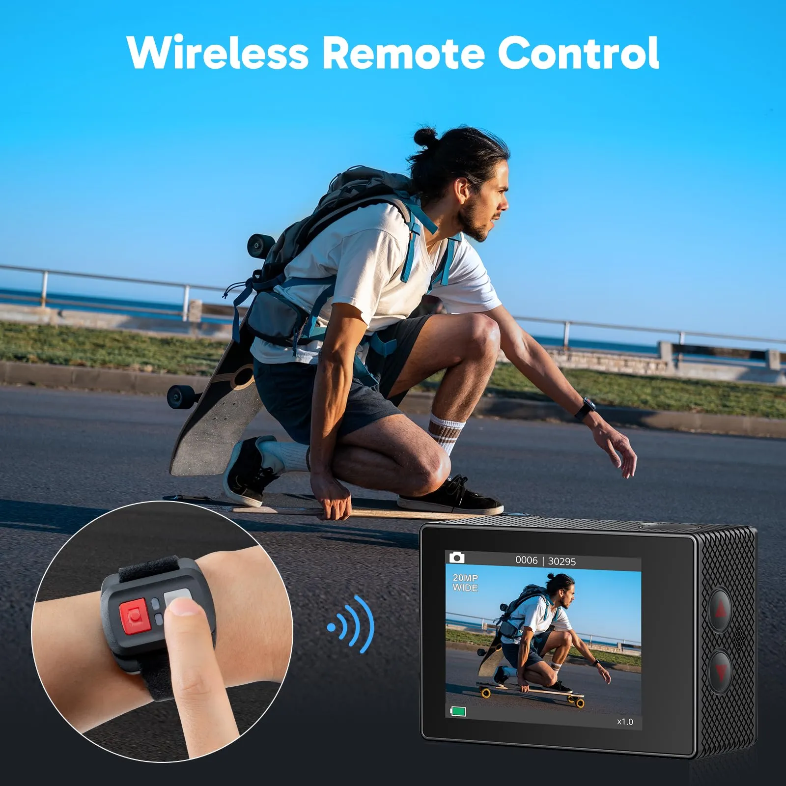 AKASO EK7000 Action Cam 4K 30FPS, WiFi, 20MP - immagine 6