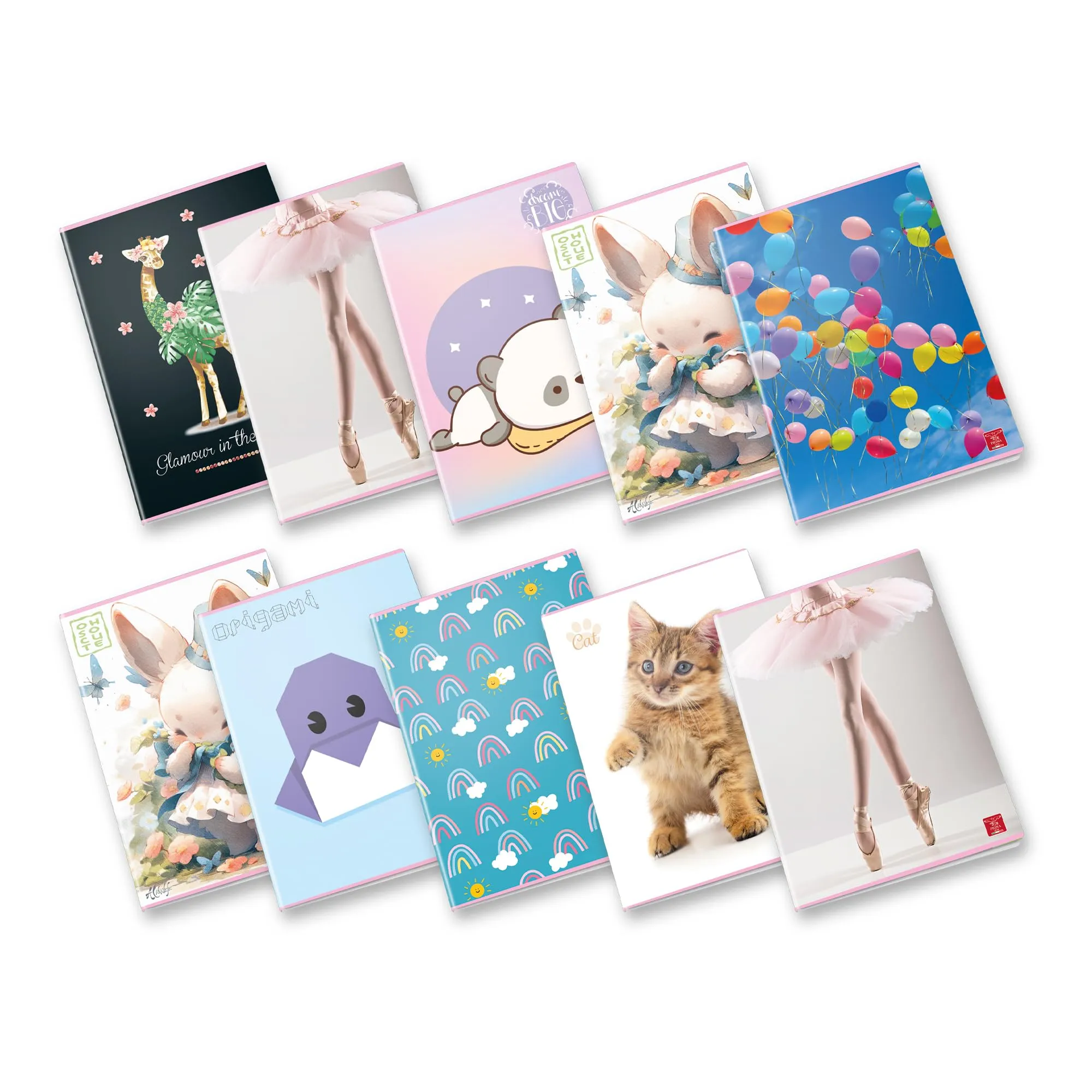 Pigna Maxi Quaderno Assortimento Bimba, A4, 80 pagine, 80 g/m², Righe per Prima e Seconda Elementare, 10 pezzi - immagine 1