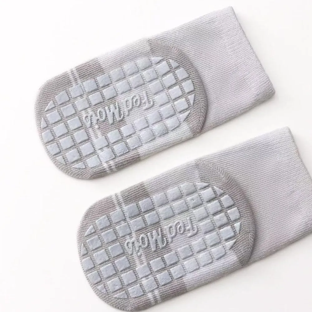 FedMois Calzini Antiscivolo in Cotone per Bambini, Motivi Animali e Strisce, 5 Paia, 5-7 anni - immagine 4