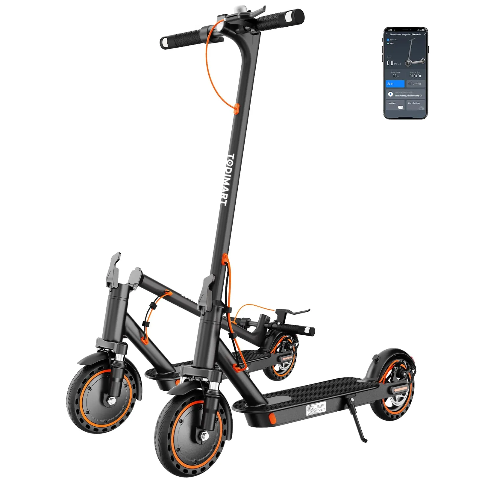 TODIMART T6S Monopattino Elettrico Adulto, 350W, 35km Autonomia, 25 km/h, Pneumatici Solidi 8.5", Pieghevole - immagine 1