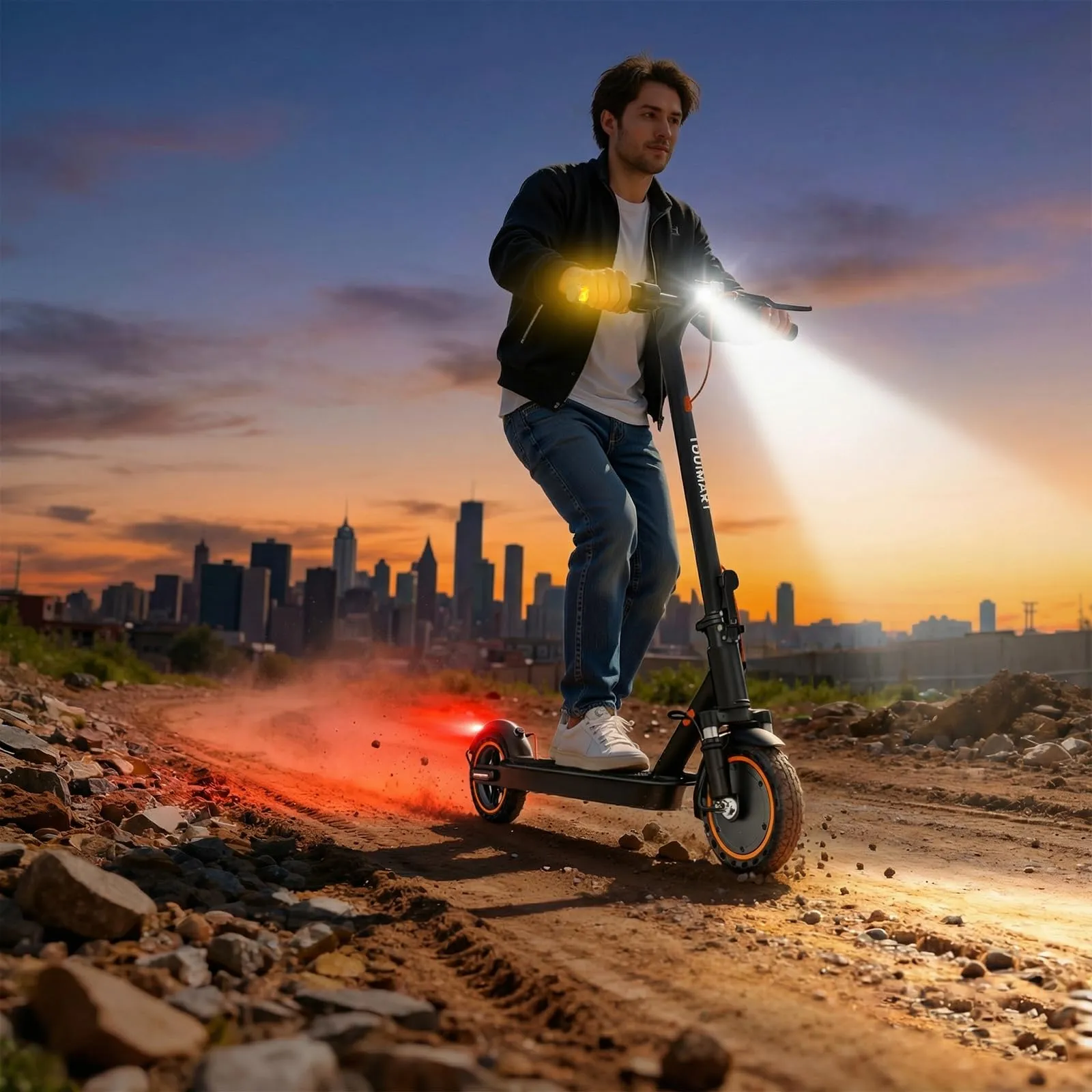 TODIMART T6S Monopattino Elettrico Adulto, 350W, 35km Autonomia, 25 km/h, Pneumatici Solidi 8.5", Pieghevole - immagine 8