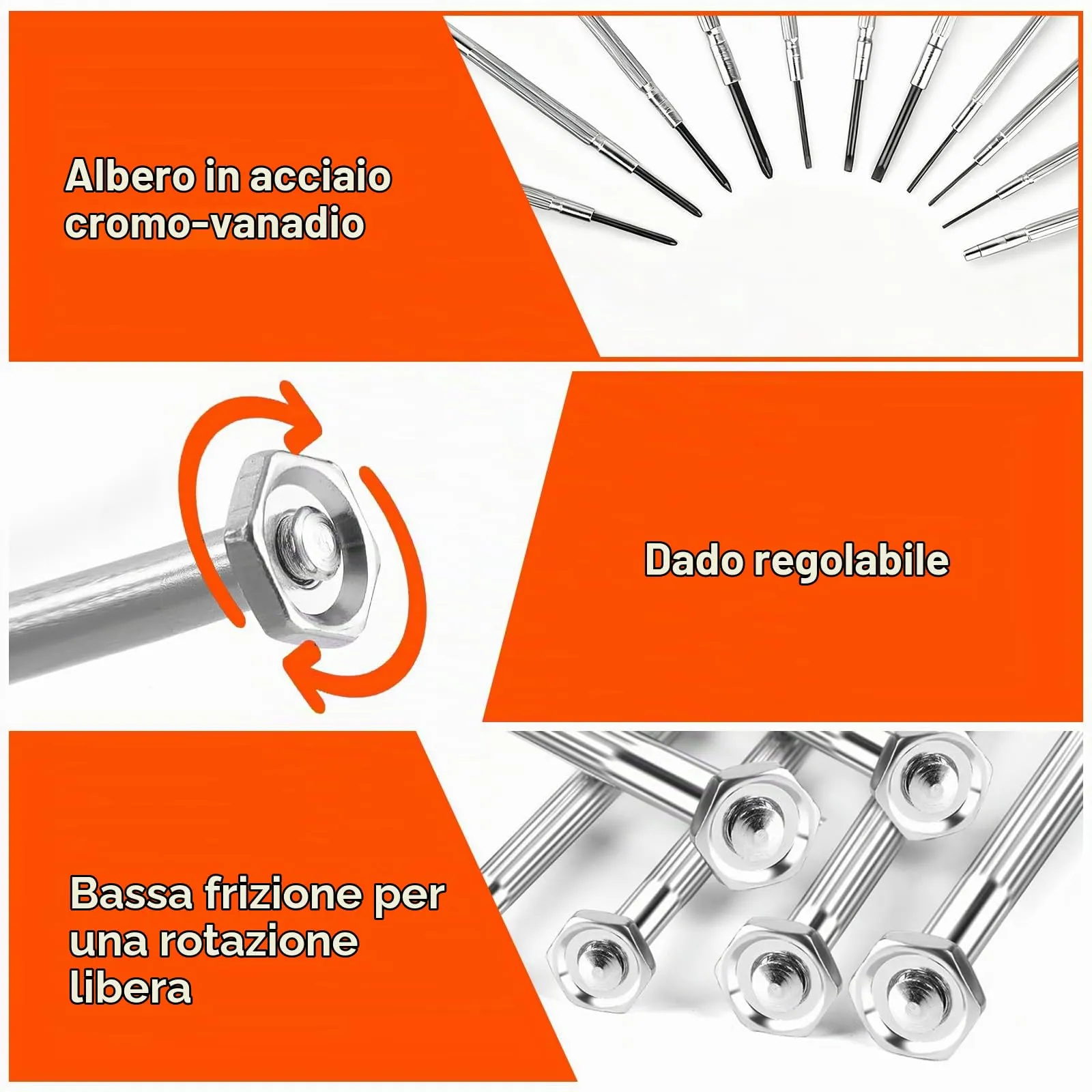 Haizibo Set di cacciaviti di precisione 11 pezzi per orologi e occhiali - immagine 2
