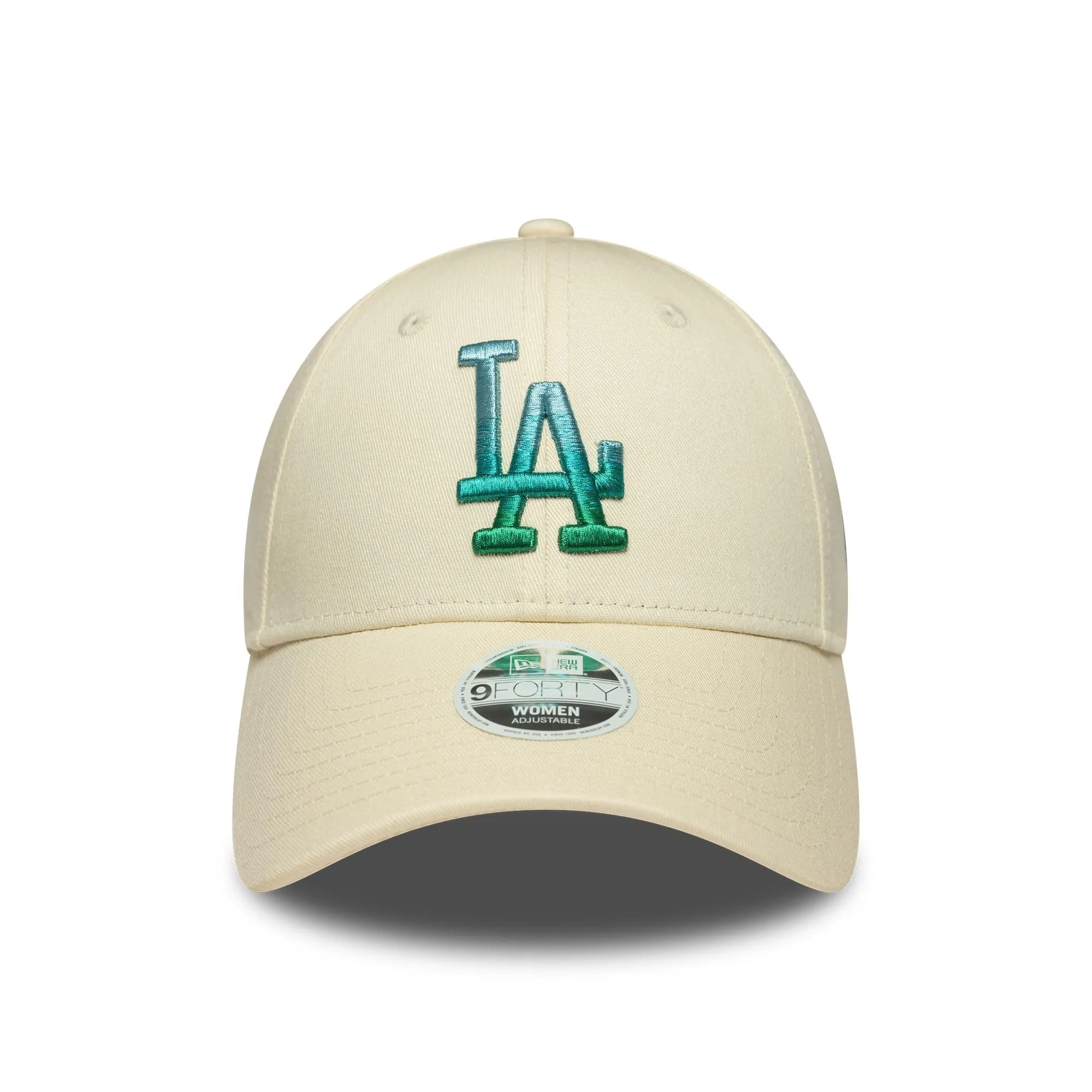 New Era Los Angeles Dodgers Logo Metallico 9Forty Cappello Donna Beige - immagine 2
