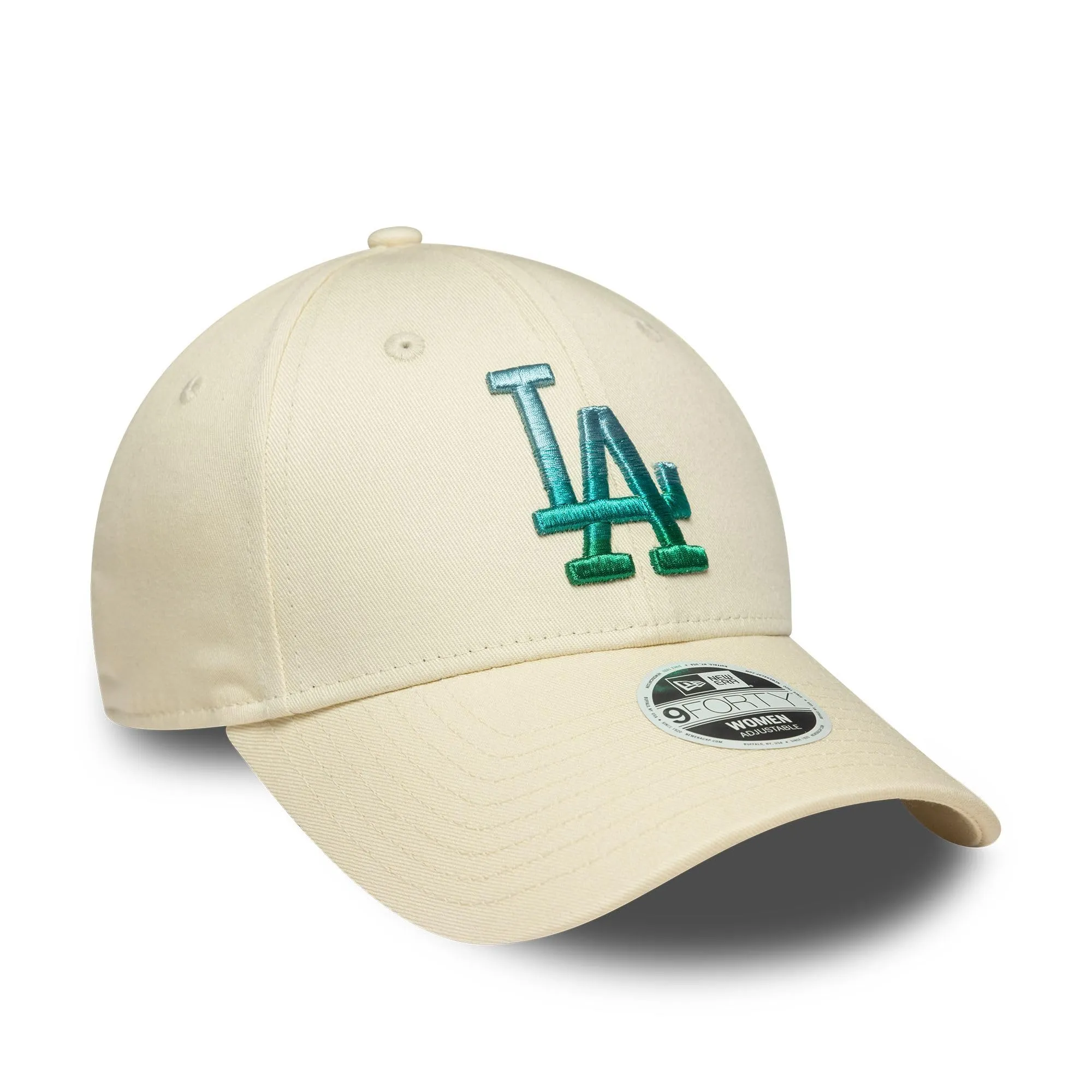 New Era Los Angeles Dodgers Logo Metallico 9Forty Cappello Donna Beige - immagine 3
