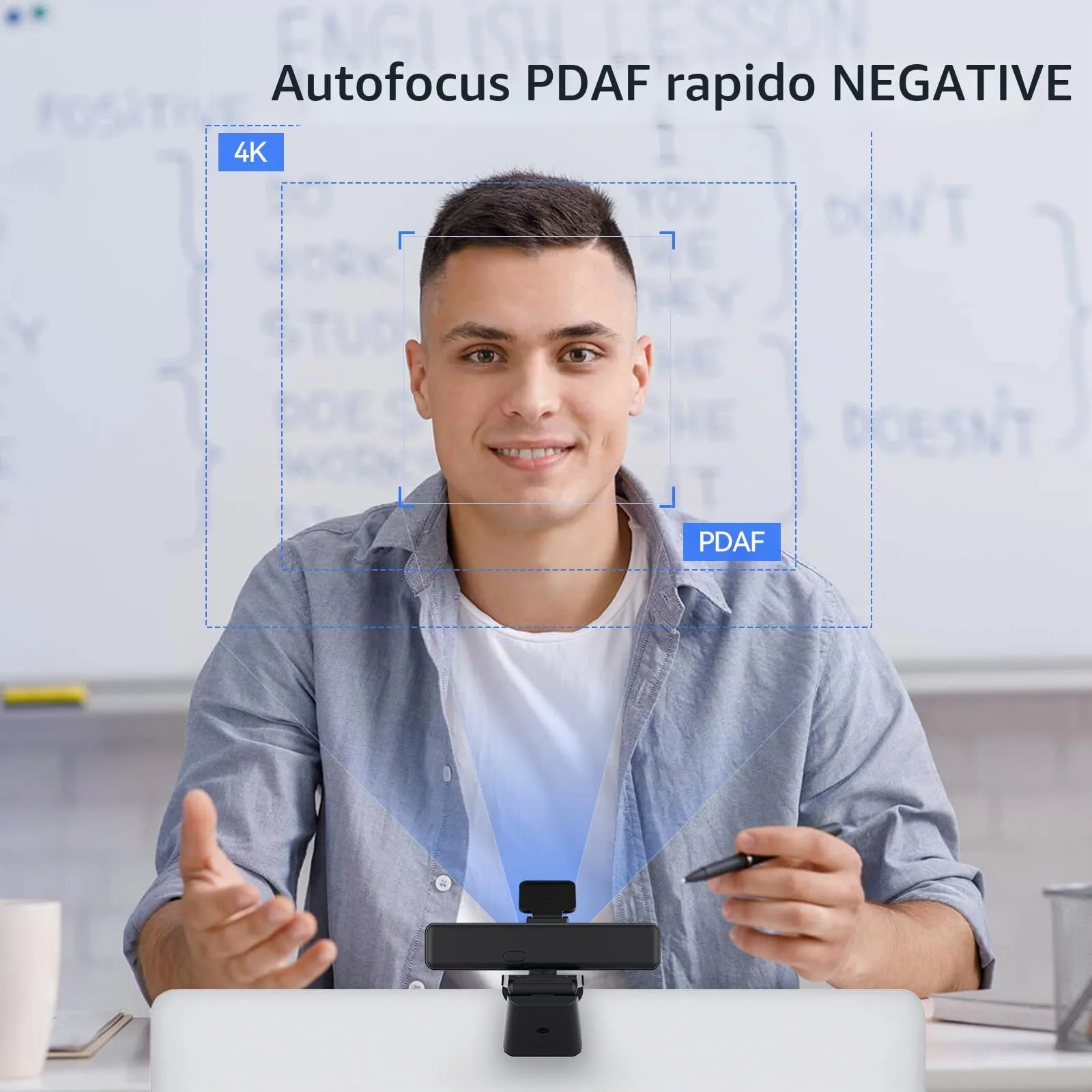 Angetube 914Max Webcam 4K, 120° Wide Angle, PDAF Autofocus, Dual Noise-Reducing Microphones - immagine 4