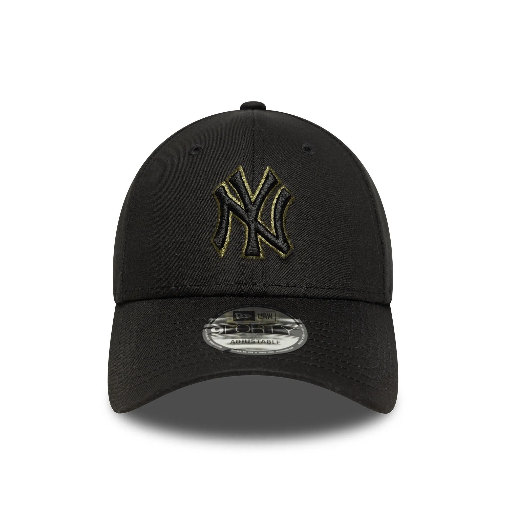 New Era New York Yankees MLB Squadra Outline 9Forty Cap - Nero Oliva - immagine 2