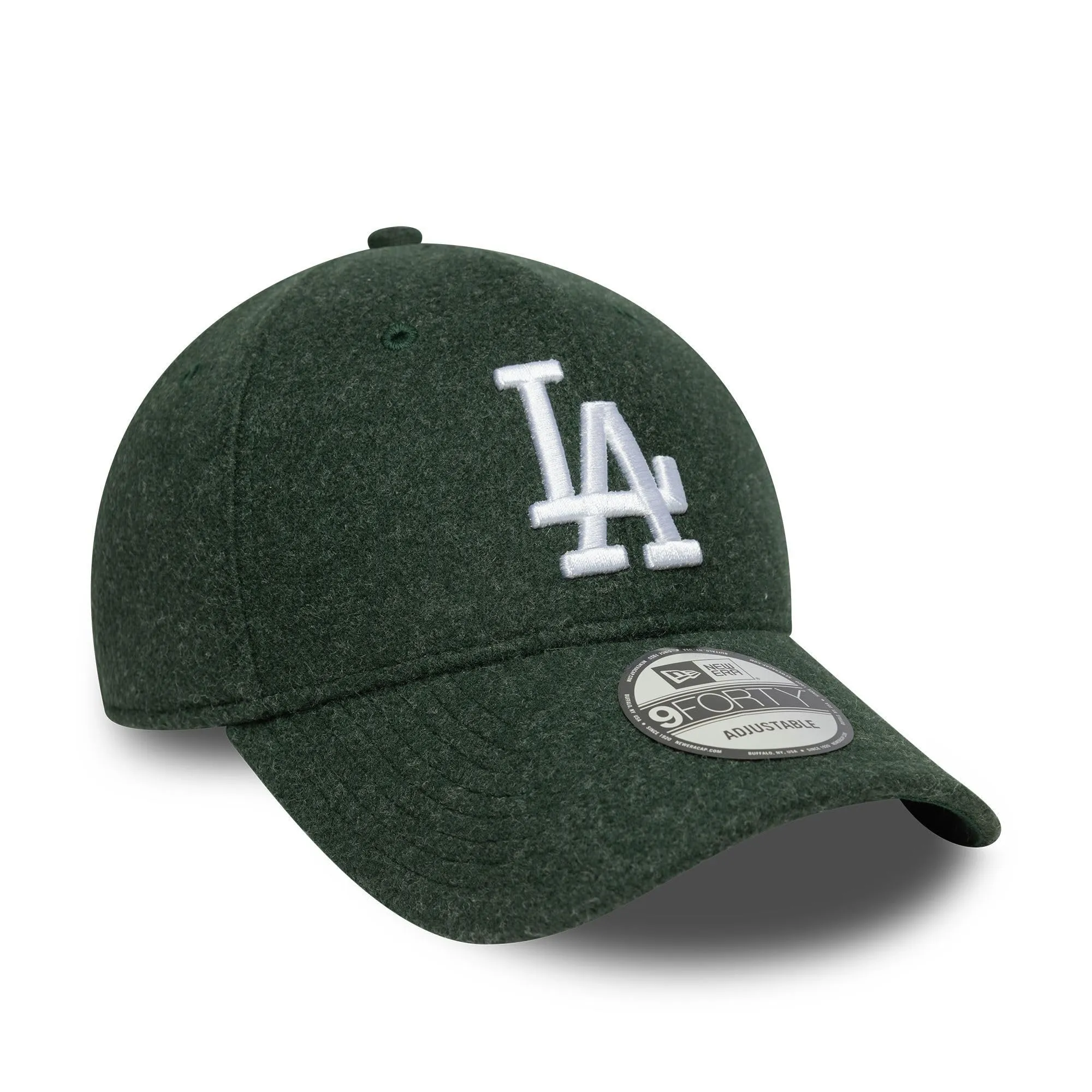 New Era Los Angeles Dodgers MLB Melton Wool 9Forty Snapback Cap - Verde Scuro - immagine 3
