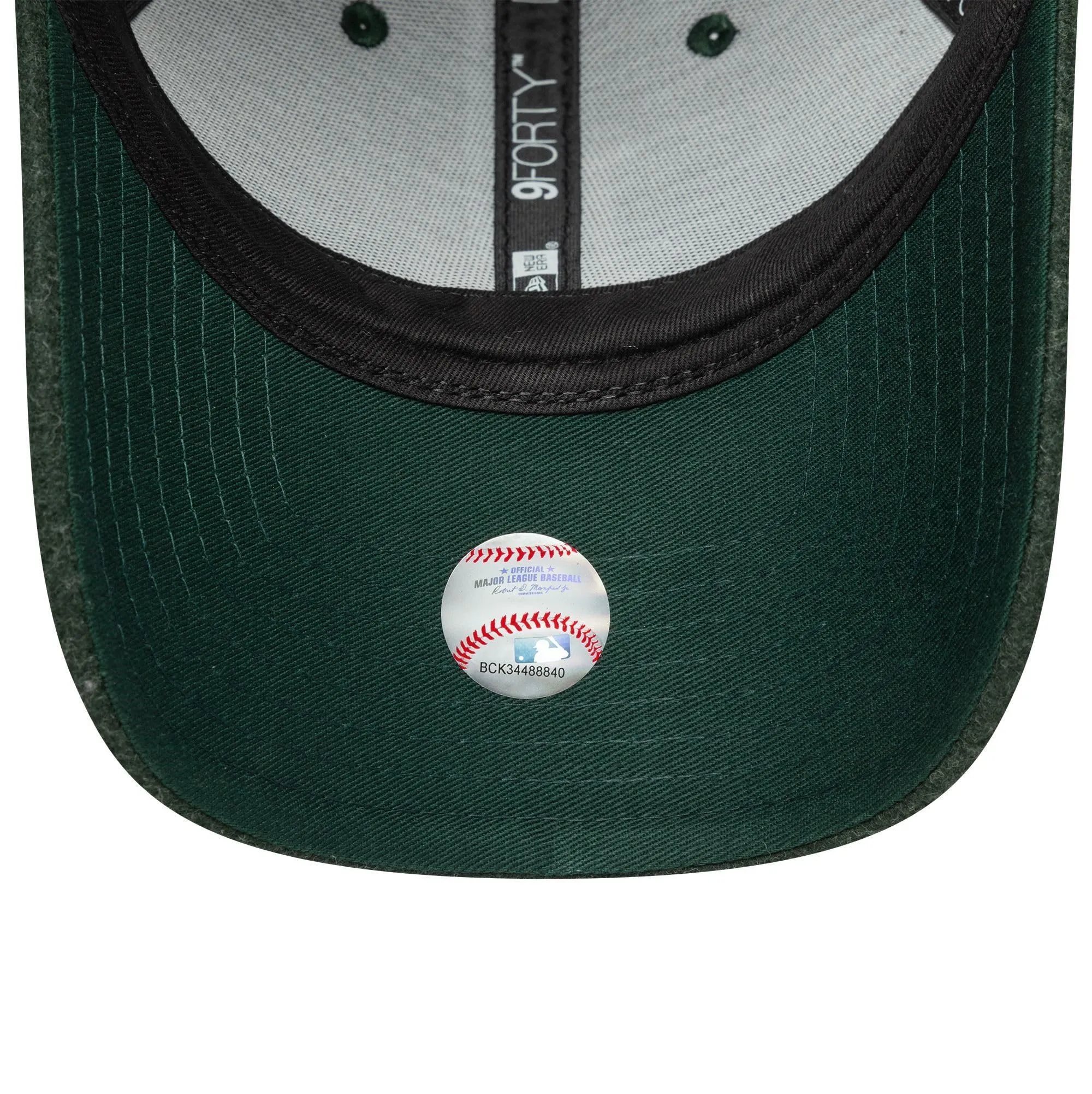 New Era Los Angeles Dodgers MLB Melton Wool 9Forty Snapback Cap - Verde Scuro - immagine 5