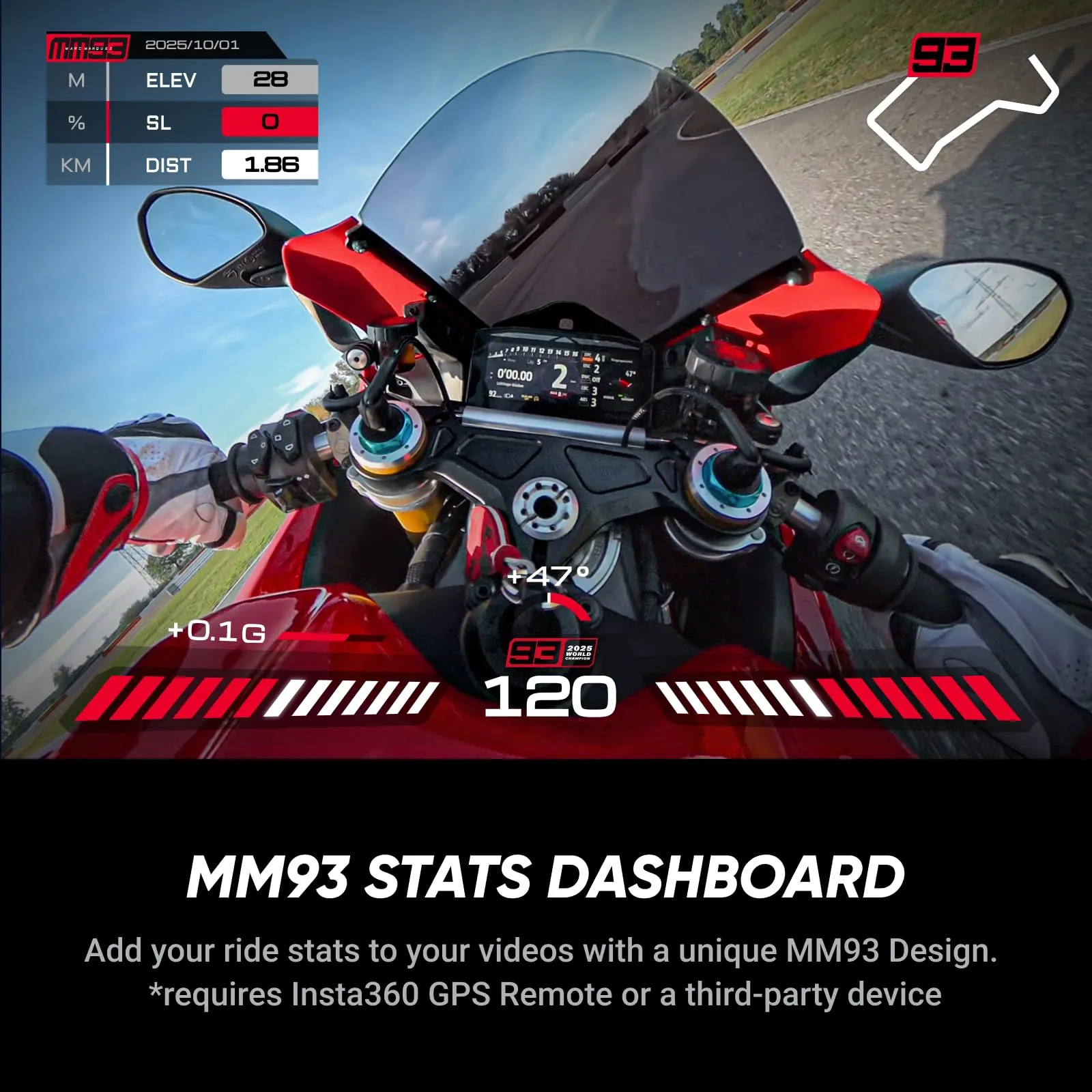 Insta360 X5 Edizione Campionato MM93 2025 - Action Cam 360° 8K - immagine 4