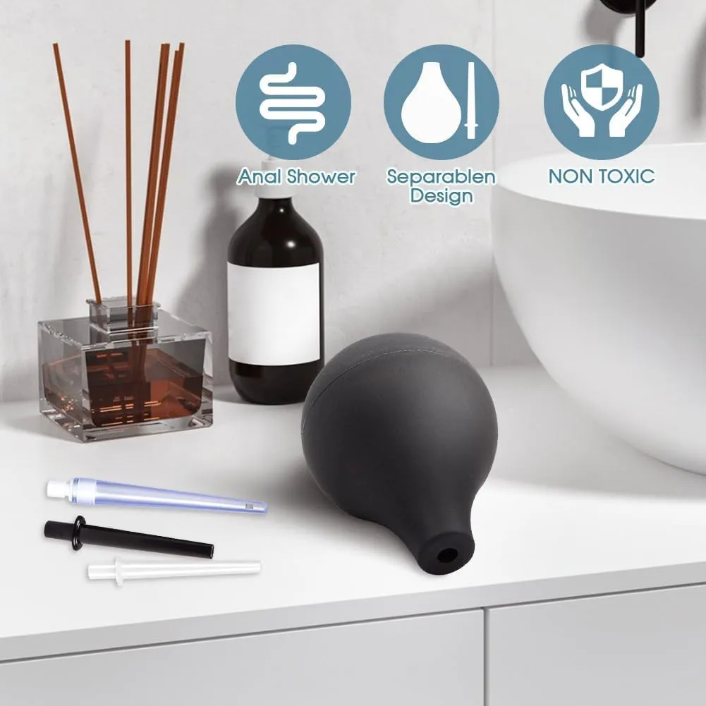 Showvigor Kit Clistere a Bulbo in Silicone, 224 ml con 5 Ugelli per Uomo e Donna - immagine 5