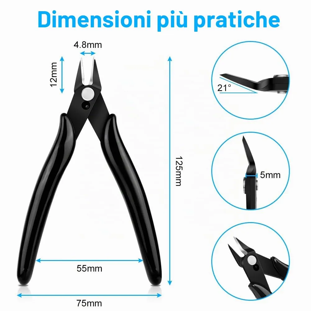 Ainiv Pinze da Taglio Diagonale di Precisione, 4 Pezzi - immagine 3
