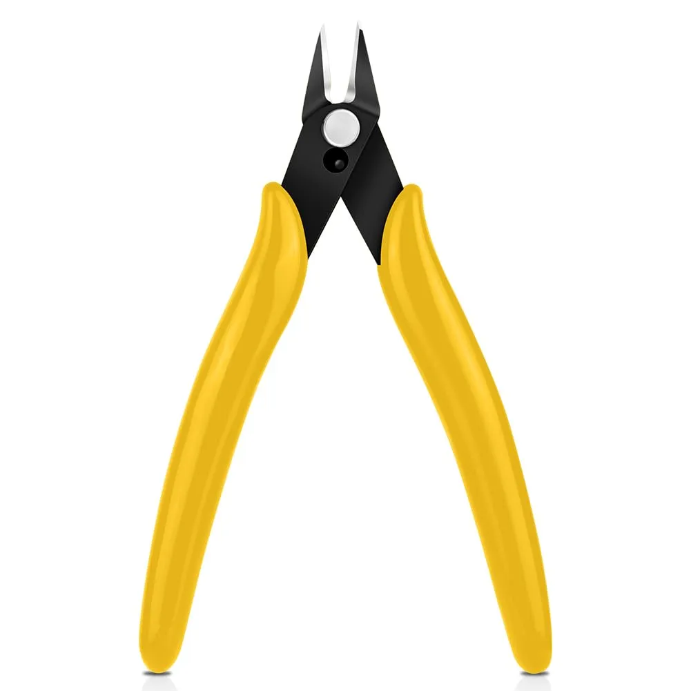 Ainiv Pinza da Taglio Diagonale di Precisione, Multifunzionale per Elettricista, Gioielli e Artigianato, Giallo - immagine 2