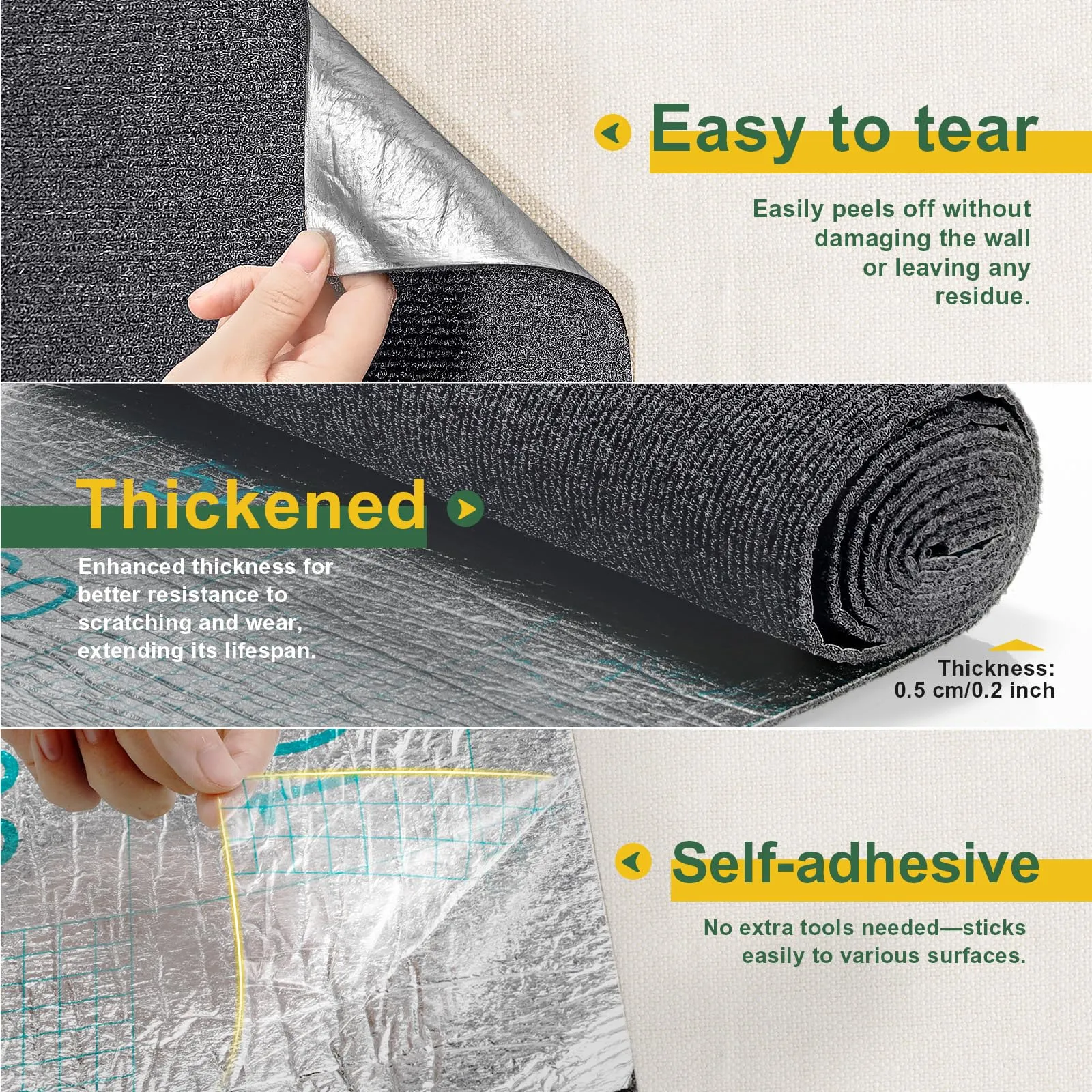 Gimars Tiragraffi Divano Autoadesivo per Gatti, 200x40cm, Grigio - immagine 6