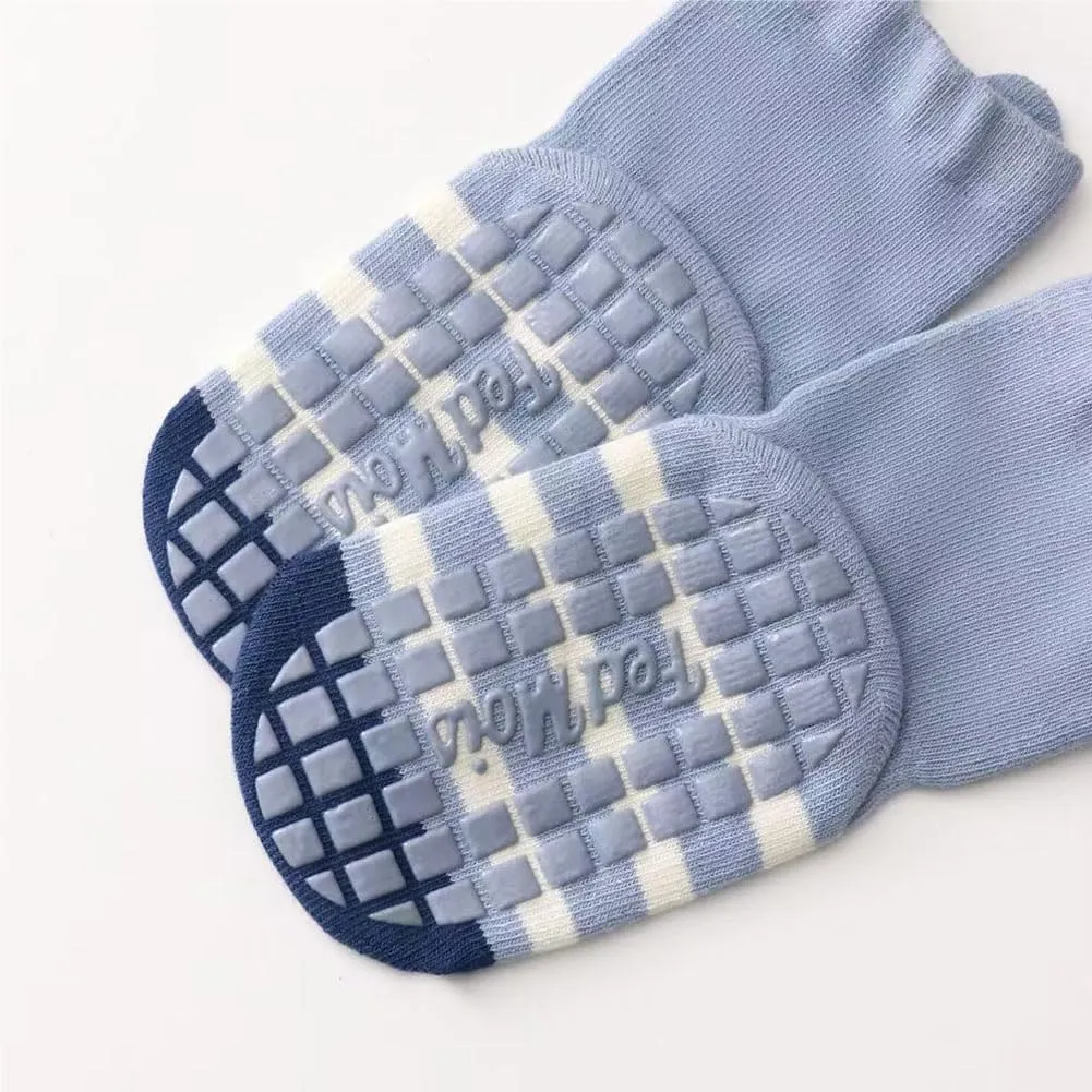 FedMois Calzini Antiscivolo in Cotone per Bambini, Motivi Animali Zebra, 5 Paia, 5-7 anni - immagine 4