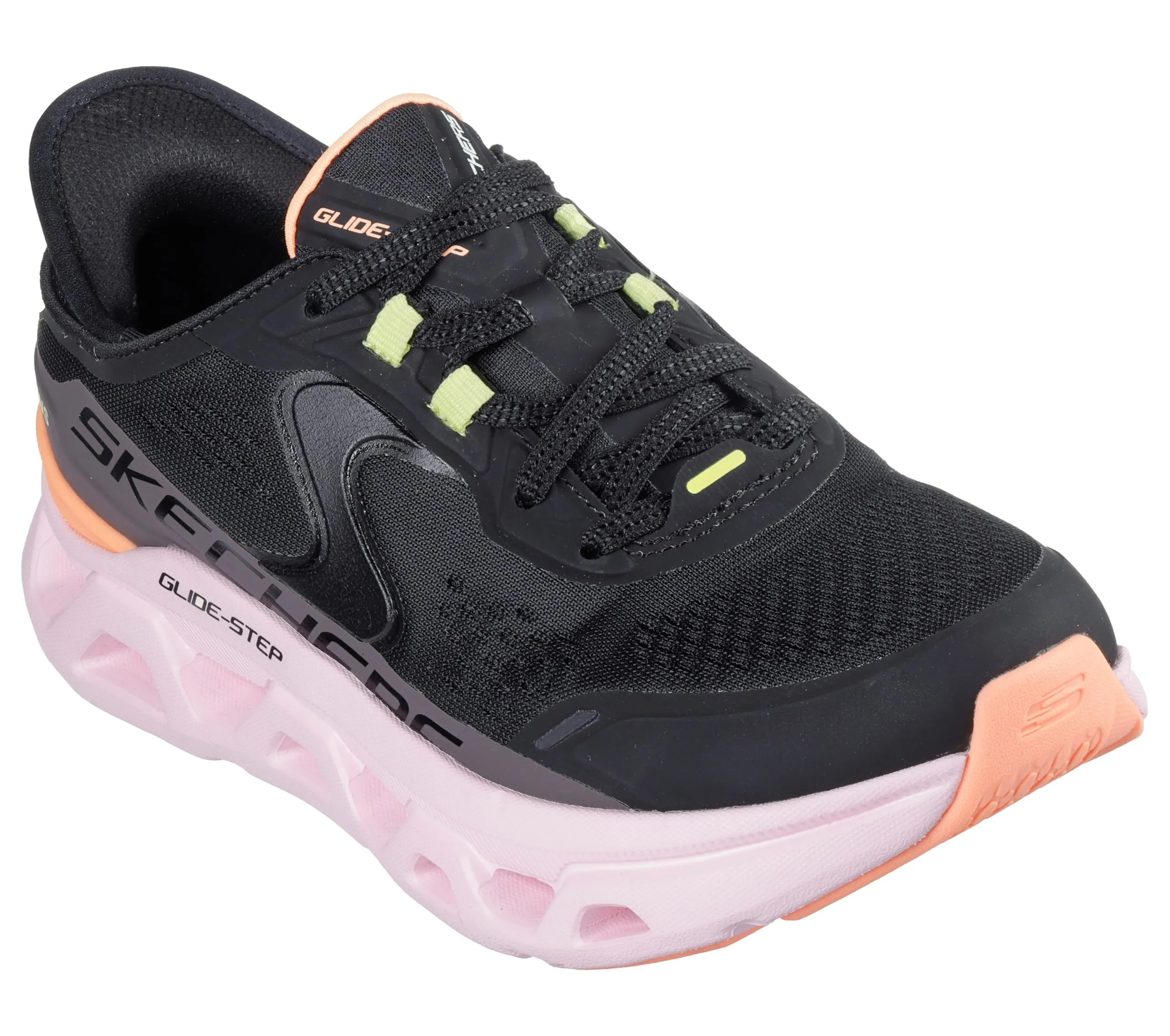 Skechers Glide-Step Altus Slip-On, Black Synthetic Mesh Multi Trim, 36 EU - immagine 4