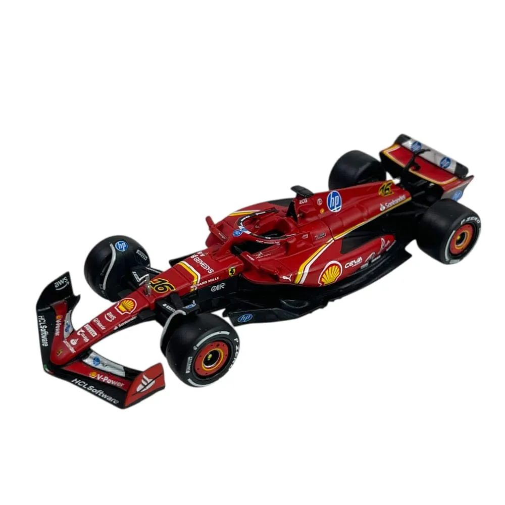 Bburago Ferrari SF-24 Monza GP 2024 #16 Charles Leclerc 1:43 Scale Model Car Monza Livery Special Edition - immagine 4