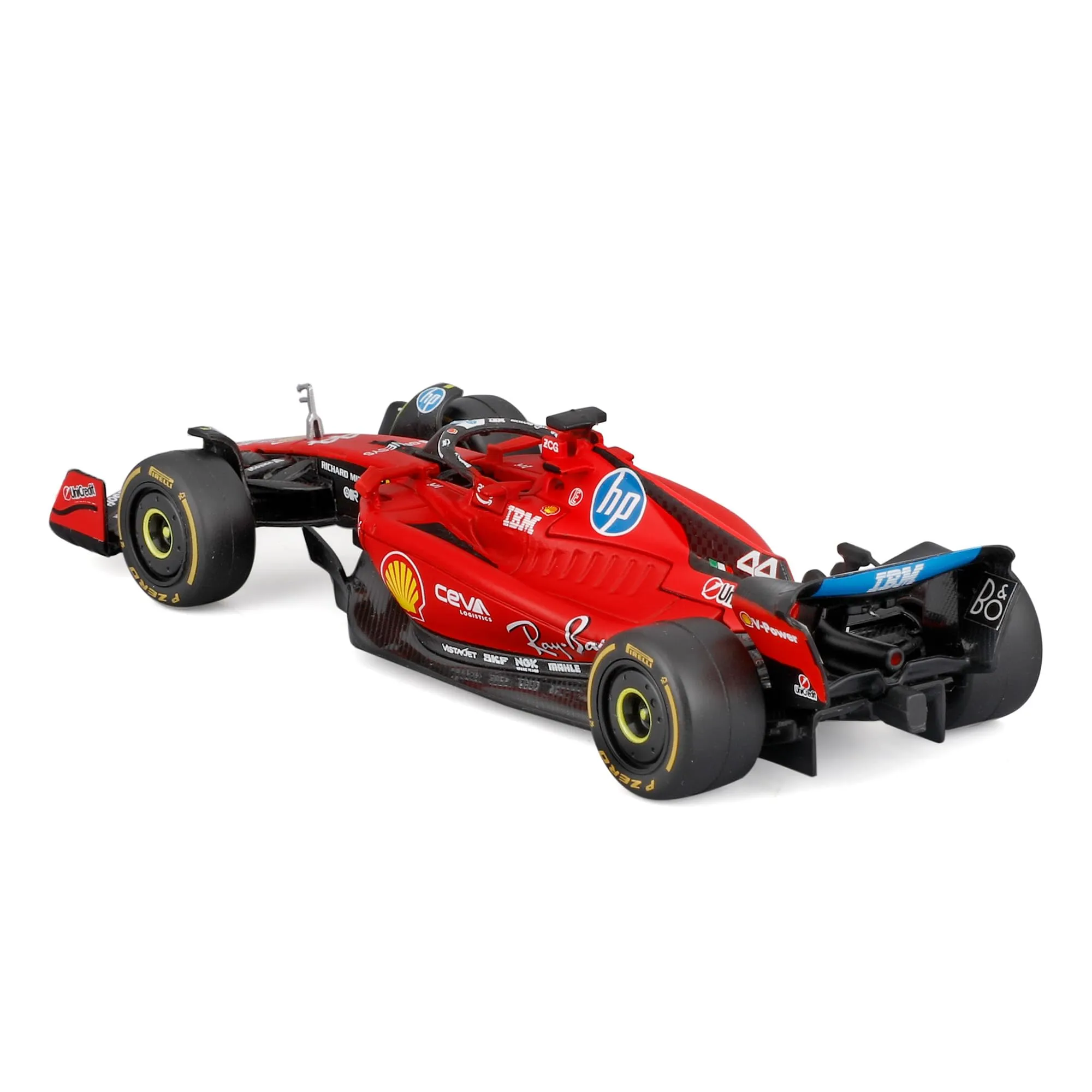 Bburago Ferrari SF-23 The First Lap Test Fiorano 2024 #44 Lewis Hamilton 1:43 Scale Model - immagine 3