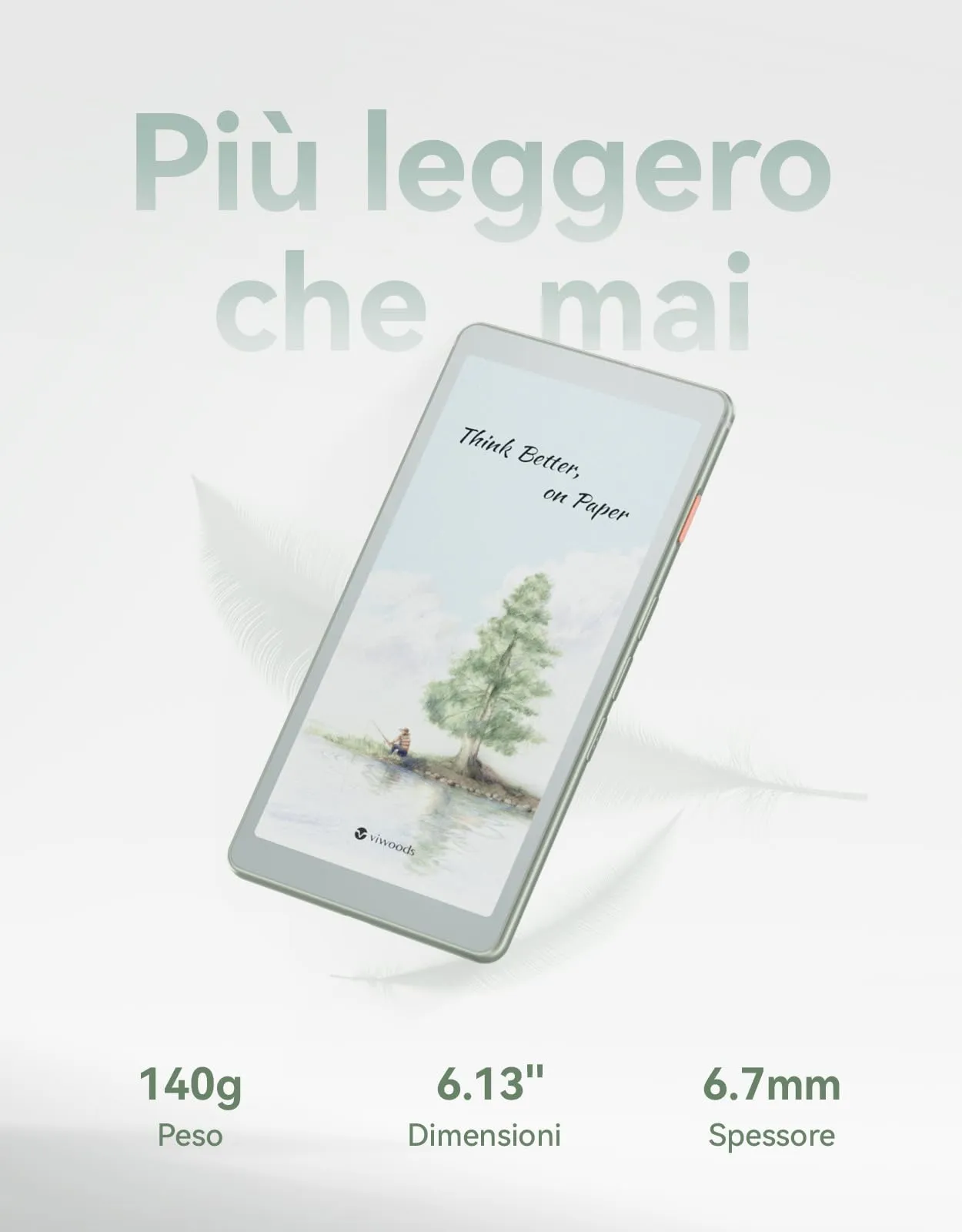 VIWOODS AiPaper Reader C E-Ink a Colori 6,13" AI 128 GB - immagine 2