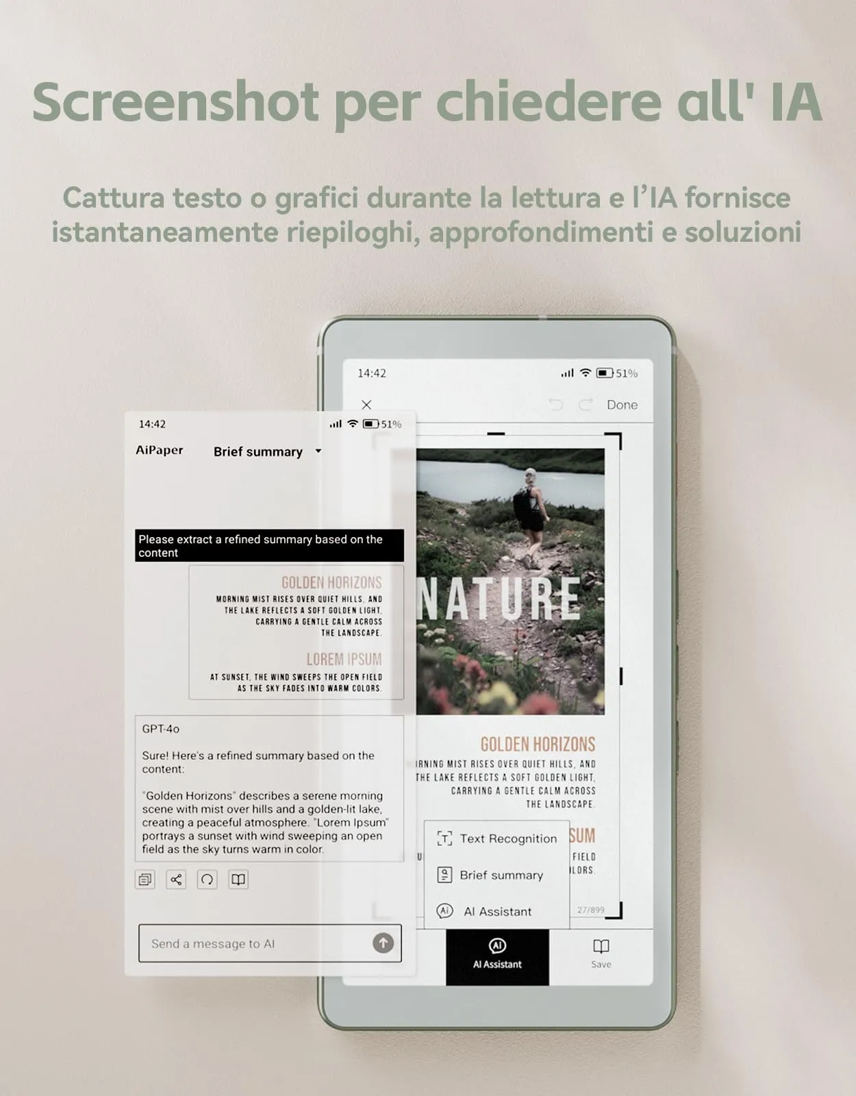 VIWOODS AiPaper Reader C E-Ink a Colori 6,13" AI 128 GB - immagine 5