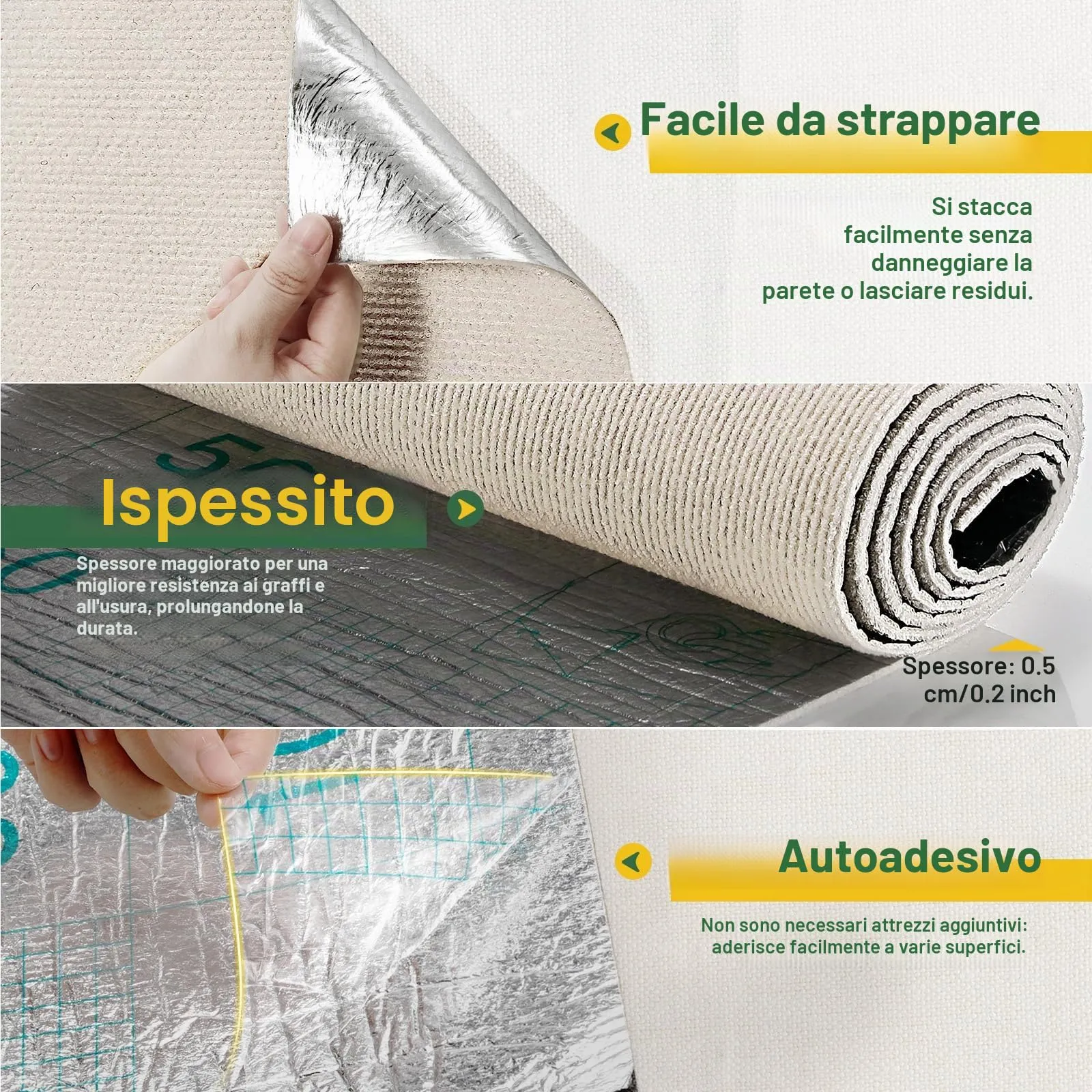 Gimars Tiragraffi Divano Autoadesivo per Gatti, 200x40cm, Bianco - immagine 6