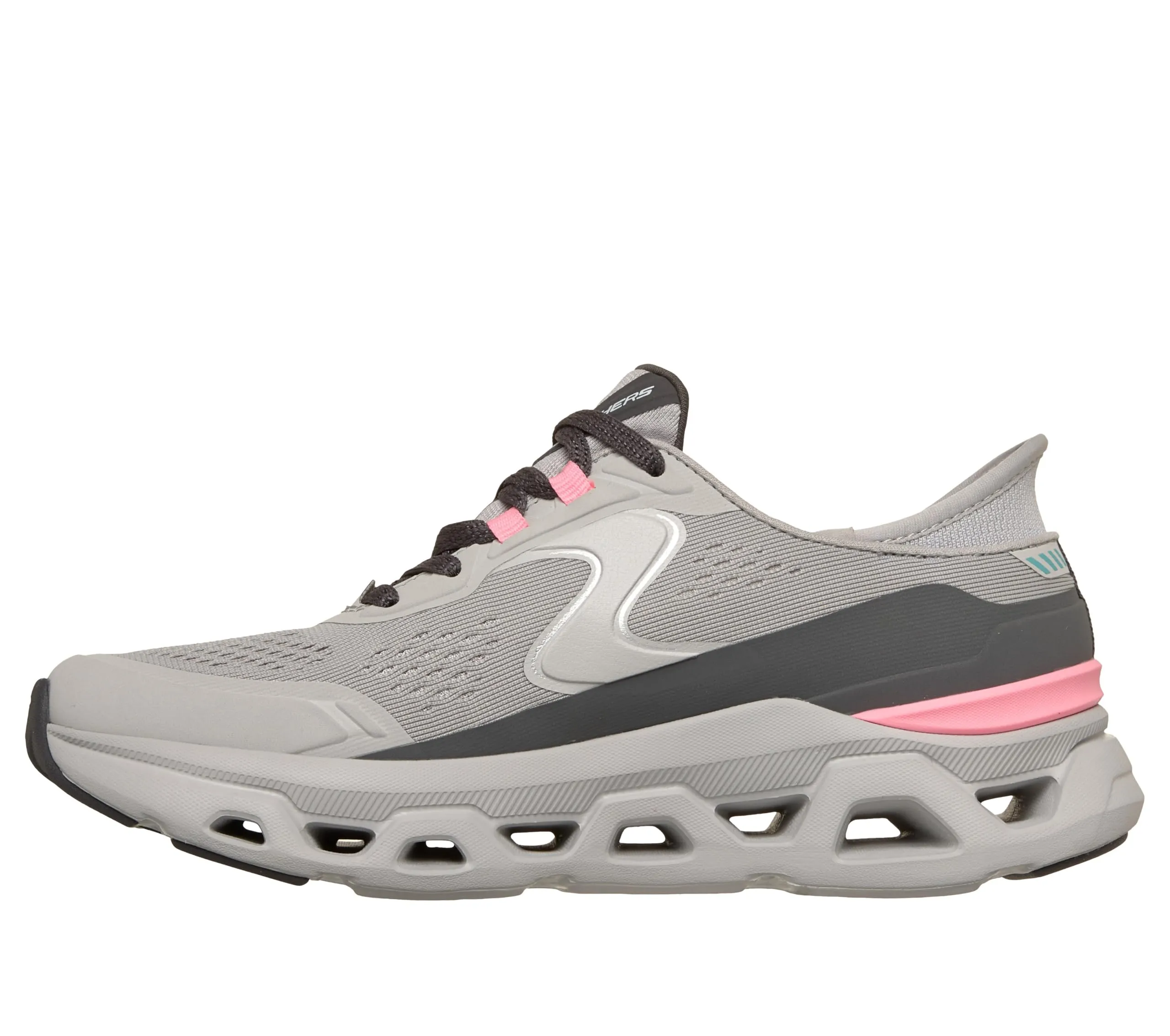 Skechers Donna Glide-Step Altus Slip-In Allenatrice, Gray Synthetic/Mesh/Pink Trim, 39 EU - immagine 9
