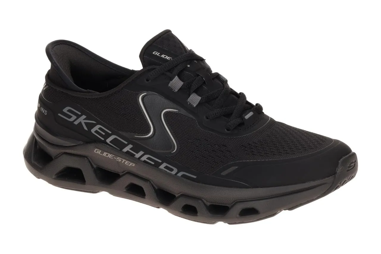 Skechers Donna Glide-Step Altus Slip-In Allenatrice, Black Synthetic/Mesh/Gunmetal Trim, 37.5 EU - immagine 5
