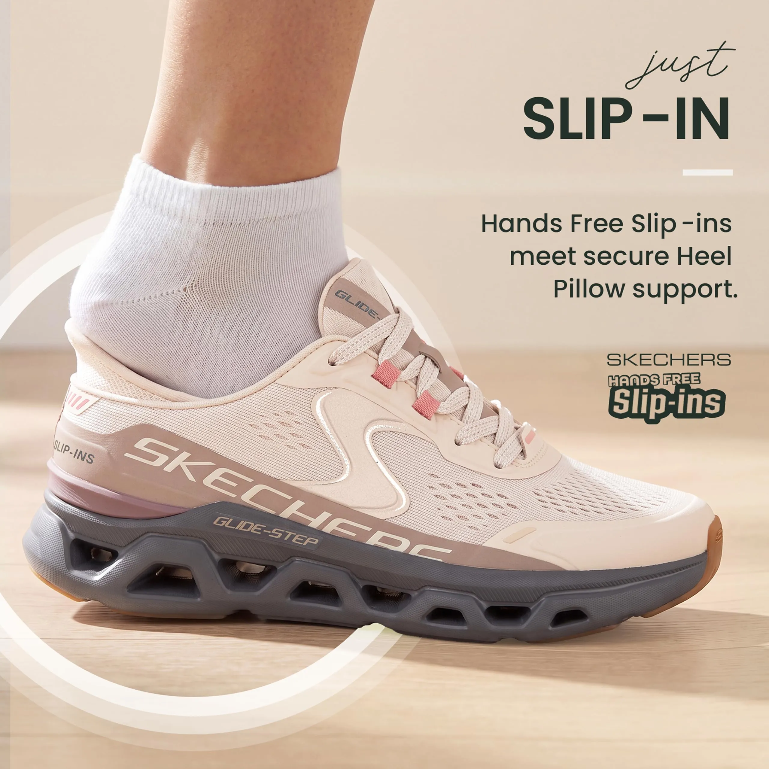 Skechers Glide-Step Altus Slip-On Donna, Natural Synthetic Mesh Gray Trim, 37.5 EU - immagine 11