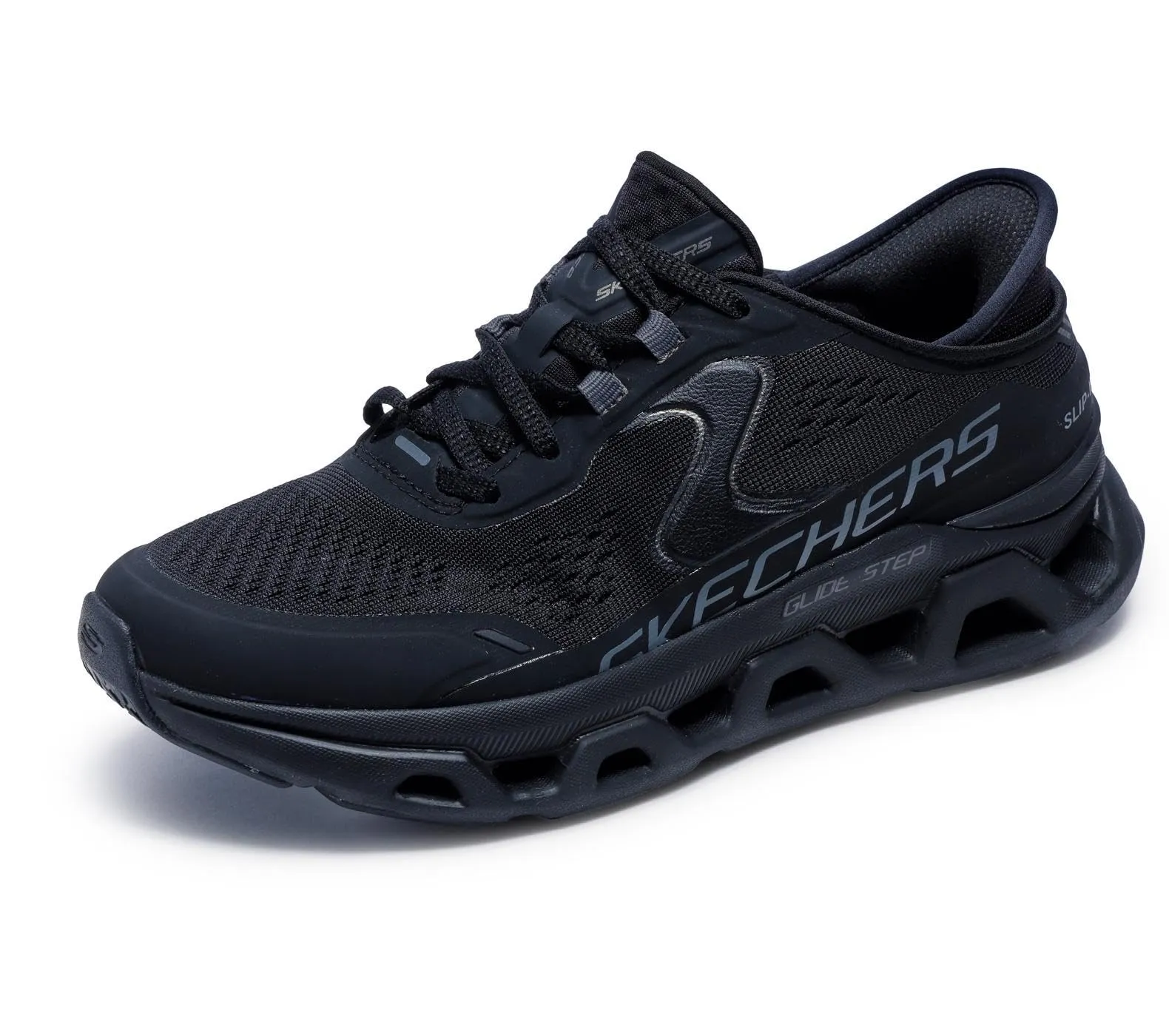 Skechers Donna Glide-Step Altus Slip-In Allenatrice - Black Synthetic/Mesh/Gunmetal Trim - 41 EU - immagine 1