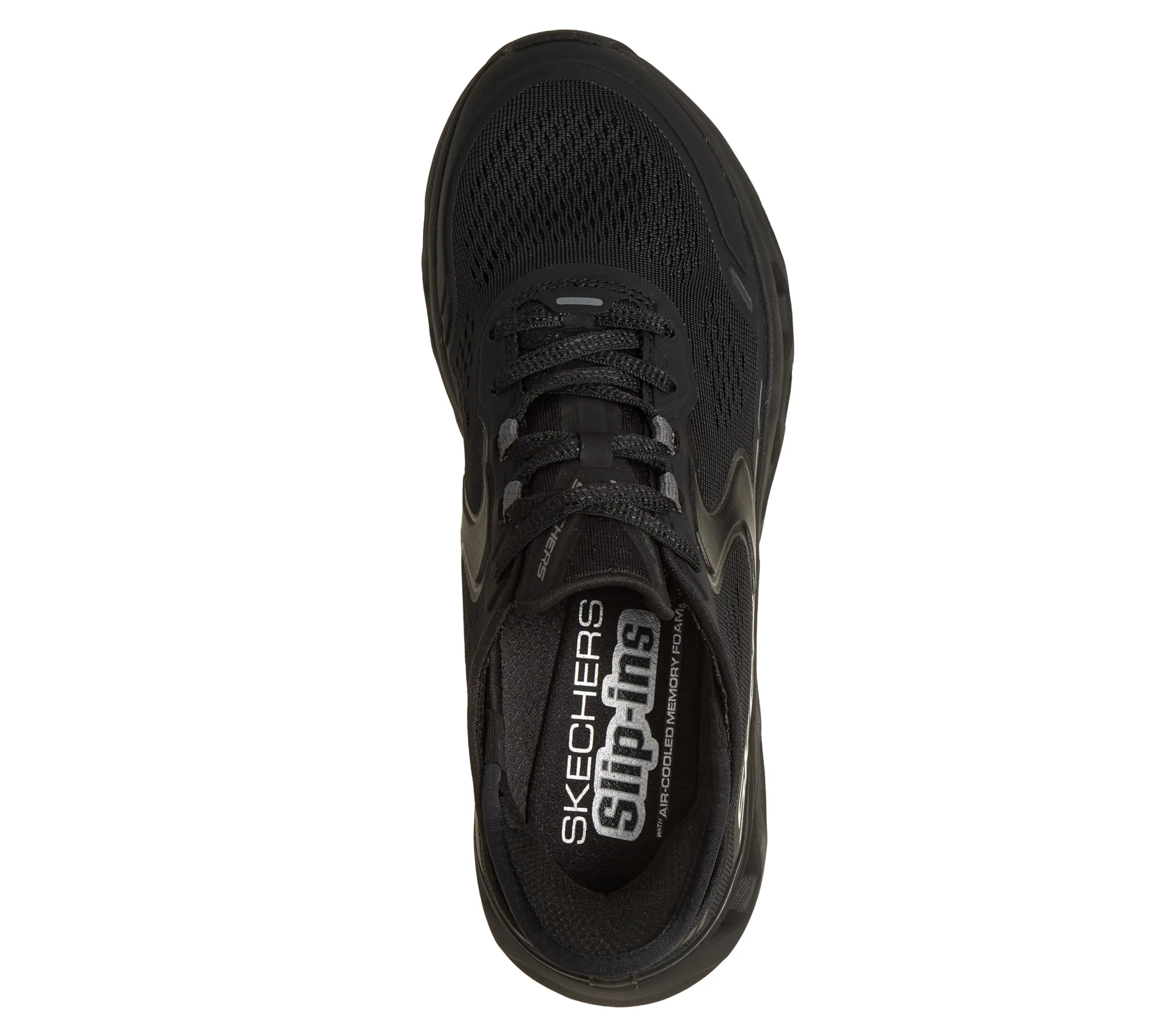 Skechers Glide-Step Atlus Sneaker da Donna Senza Mani - Nero/Nero, 7.5 Wide - immagine 3