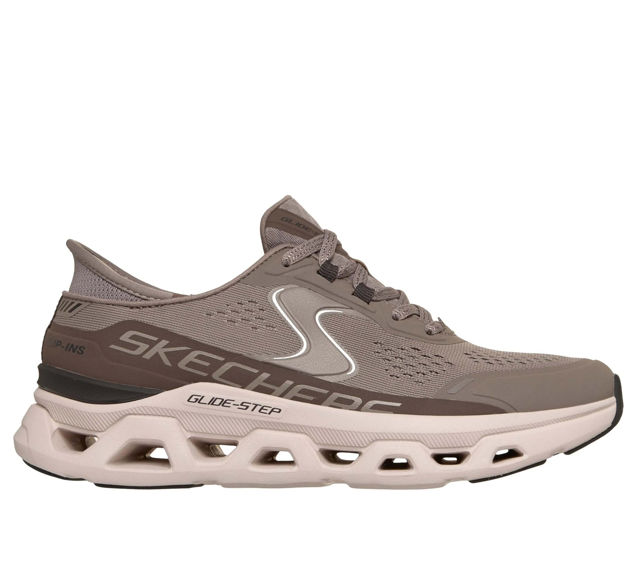 Skechers Glide-Step Atlus Sneaker da Donna Senza Mani - Scuro/Tortora, 35 EU - immagine 5