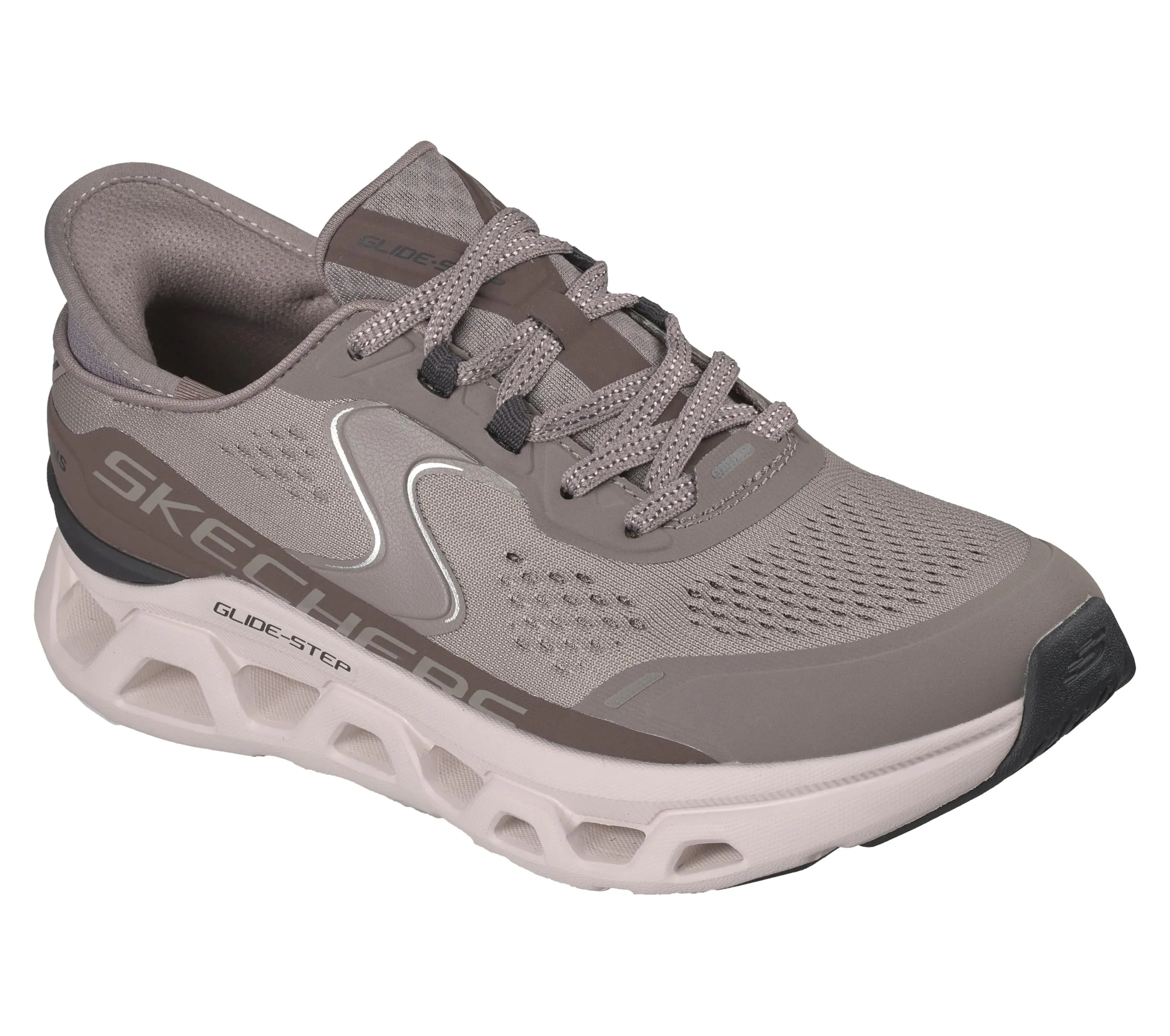 Skechers Glide-Step Atlus Sneaker da Donna Senza Mani - Scuro/Tortora, 35 EU - immagine 6