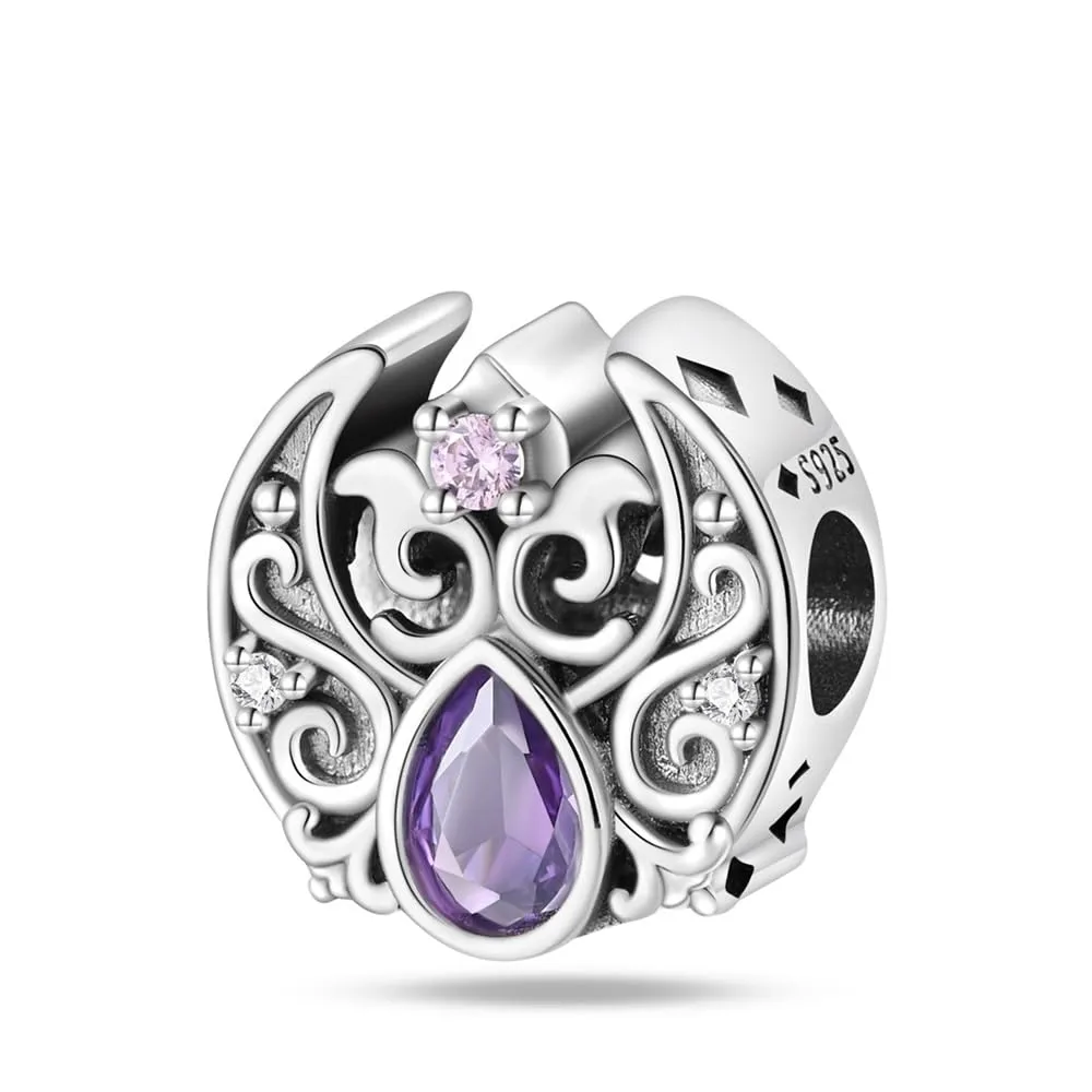 KUNSIR Bead Charm Ciondolo Argento Sterling 925 con Cubic Zirconia per Braccialetti e Collane Europei - immagine 1