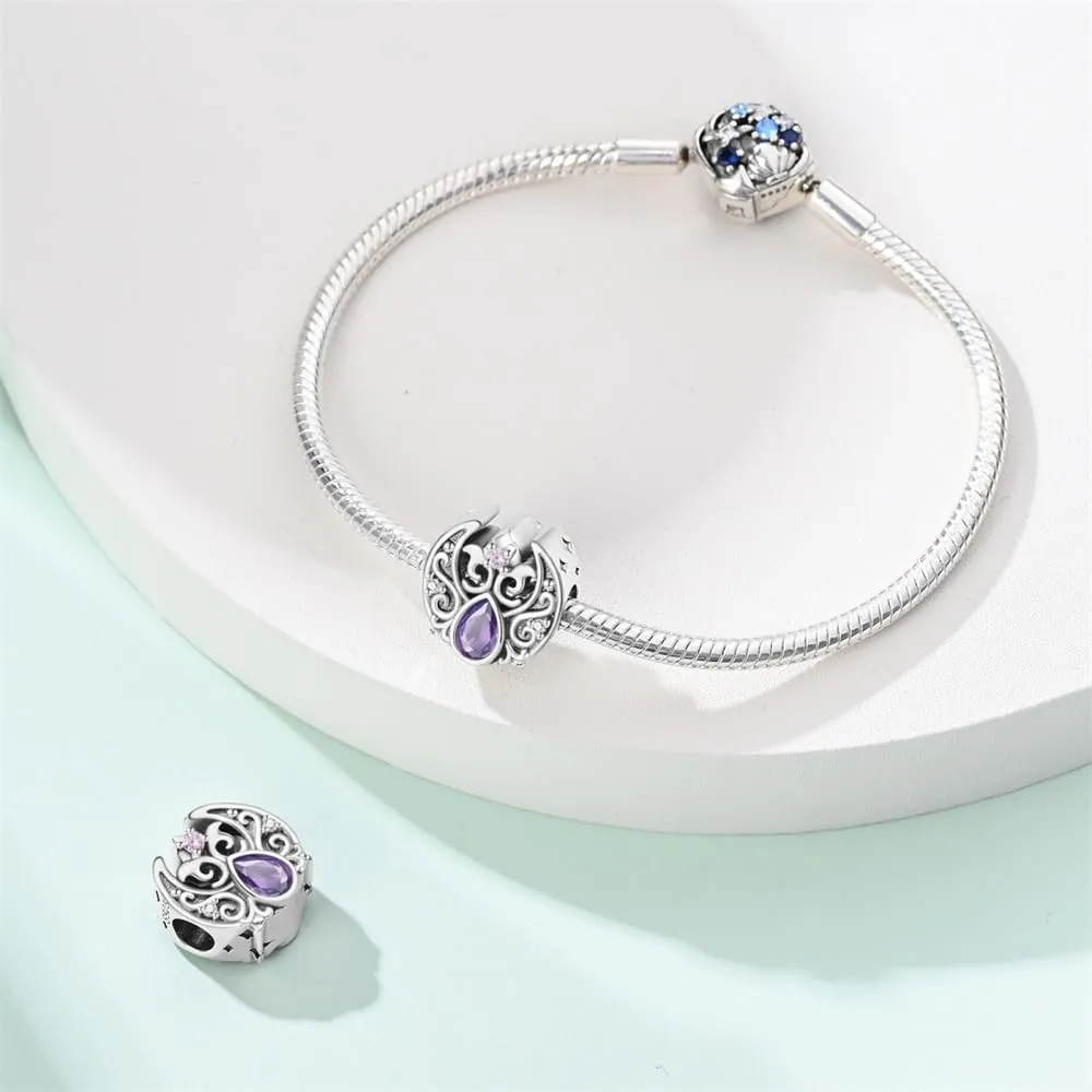 KUNSIR Bead Charm Ciondolo Argento Sterling 925 con Cubic Zirconia per Braccialetti e Collane Europei - immagine 3